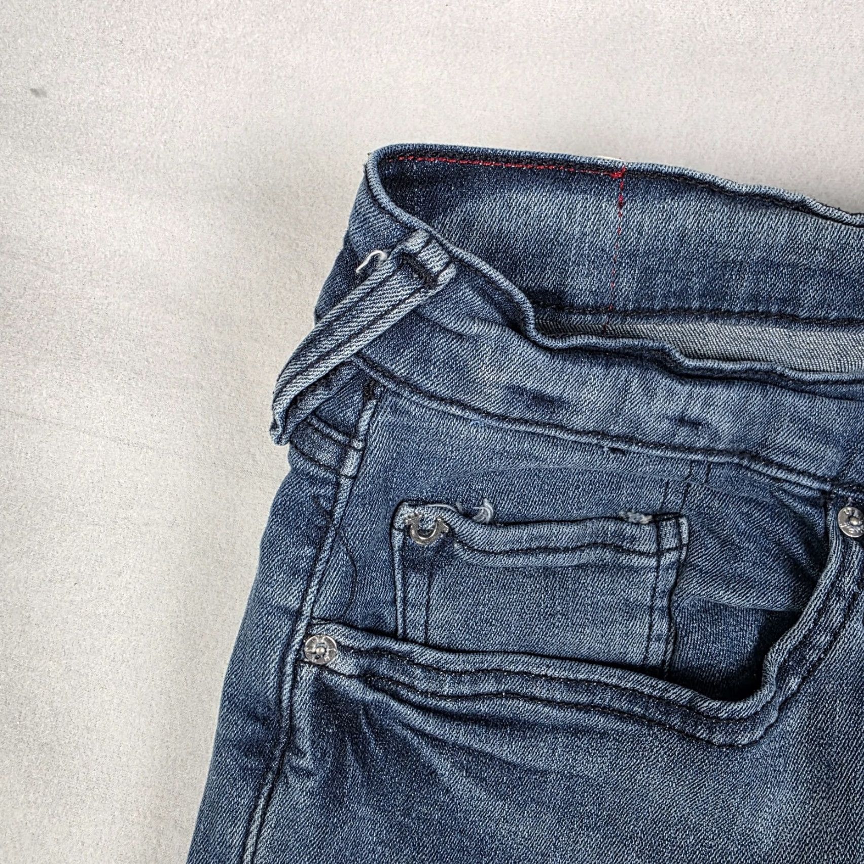 True Religion True Religion Jeans Mens 34x34 Skinny Stretch Denim Rocco Moto Grunge Black Blue Regular Slim 5-Pocket Distressed Logo Vintage No N/A Size US 34 / EU 50 - 5 Thumbnail