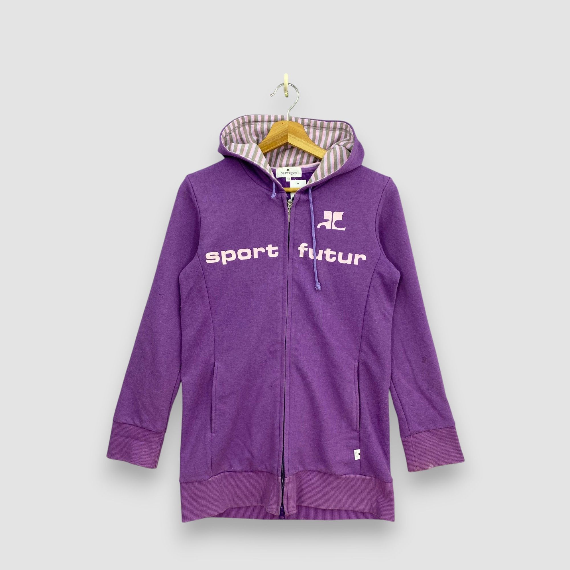 Courreges Vintage Courreges Sport Futur Zip-Up Hoodie Jacket Sweater Size S / US 4 / IT 40 - 1 Thumbnail