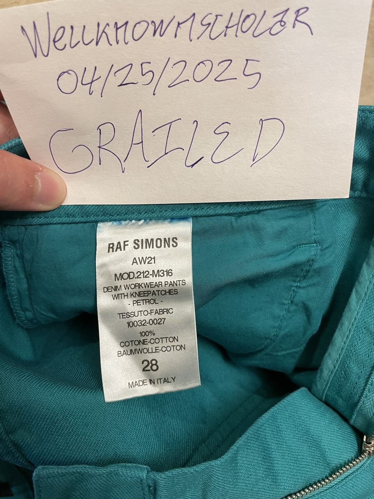 Raf Simons double knee wide leg work pants AW21 Size US 32 / EU 48 - 5 Thumbnail