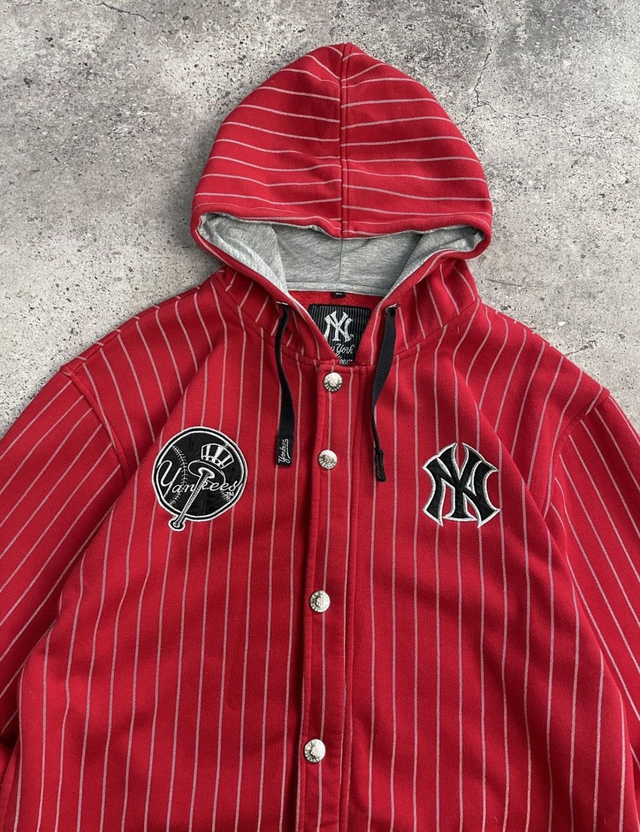 New York Yankees Red 00s Yankees Zip Hoodie w/ Rhinestone Buttons New York Size US XL / EU 56 / 4 - 9 Thumbnail