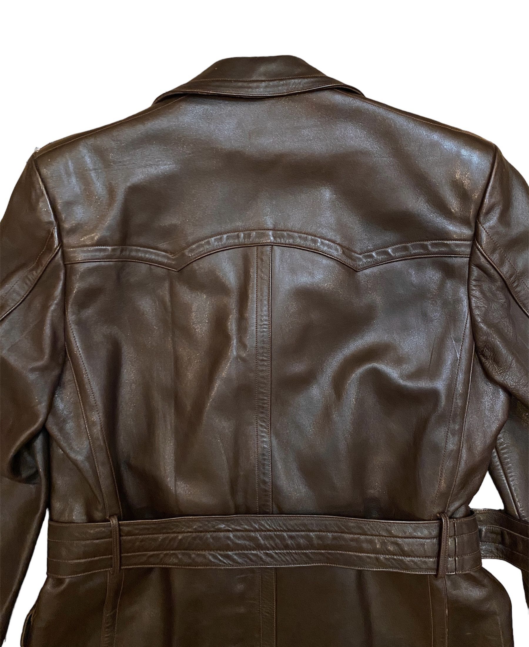 Vintage Retro Military WW2 German Luftwaffe Motorcycle Leather Coat Size US L / EU 52-54 / 3 - 9 Thumbnail