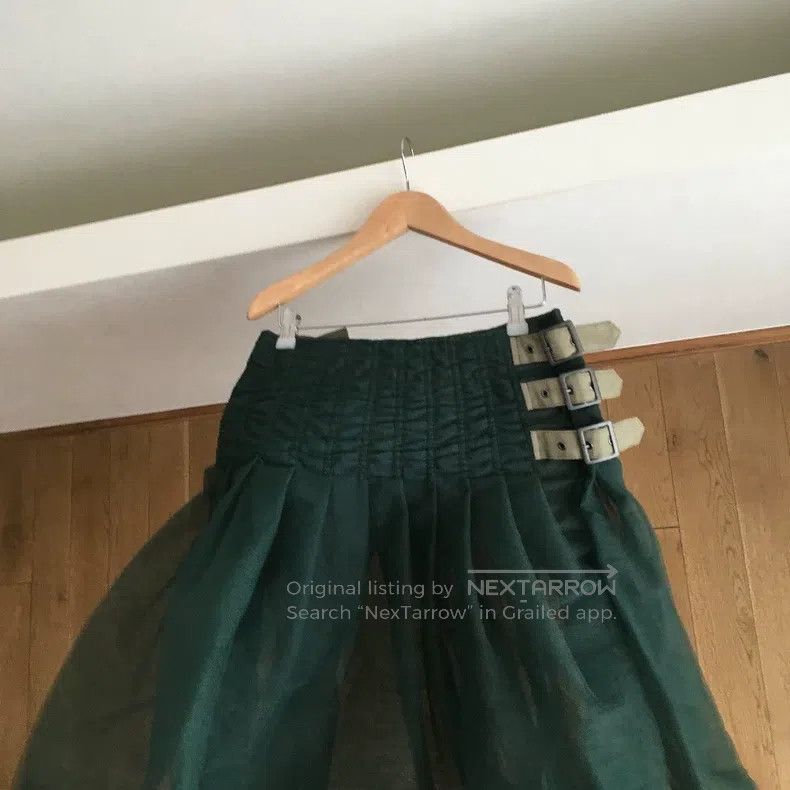 Comme des Garcons Comme Des Garcons size XS Green vintage gauze skirt Size 23" - 3 Thumbnail