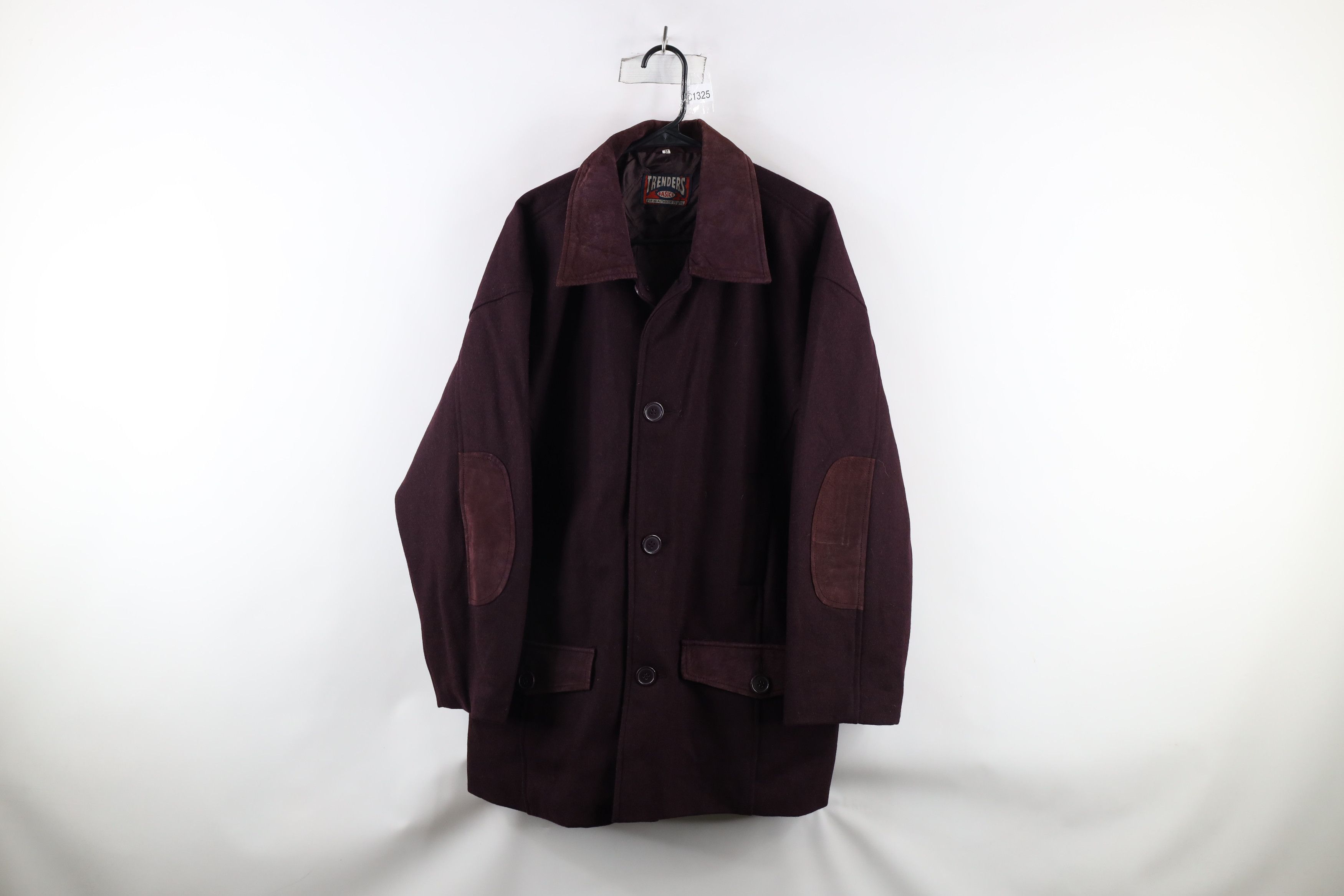 Vintage 90s Streetwear Trim Wool Quilted Jacket Purple