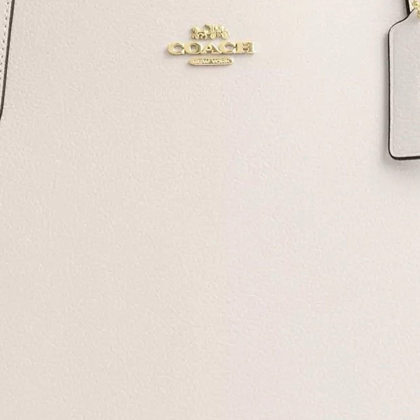 Coach NWT Coach CR111 Leather City Tote Shoulder Bag Gold/Chalk Size ONE SIZE - 6 Thumbnail