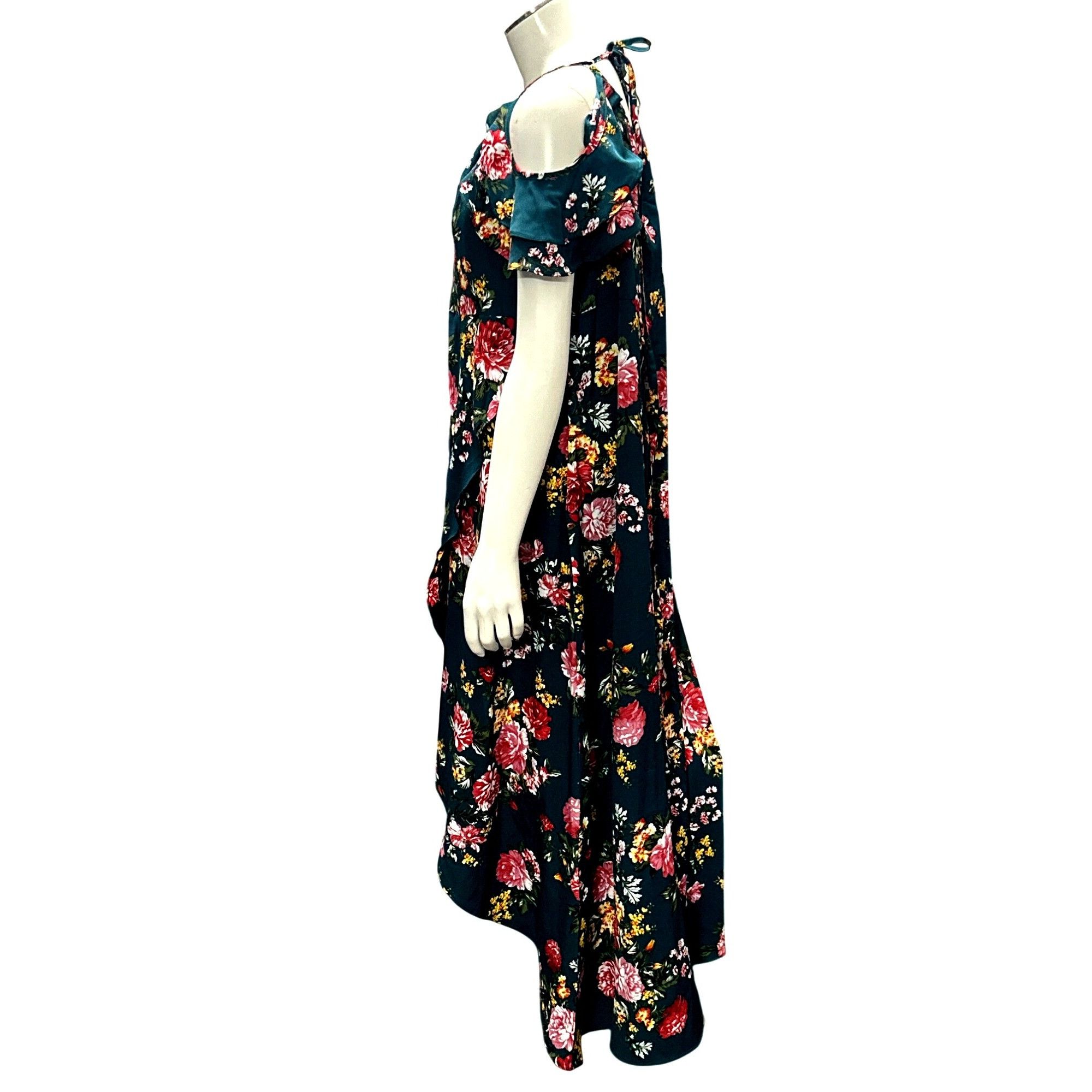 Other CCC Sexy Sheer Floral Hi Low Cold Shoulder Maxi Sun Dress Si Size M / US 6-8 / IT 42-44 - 2 Thumbnail