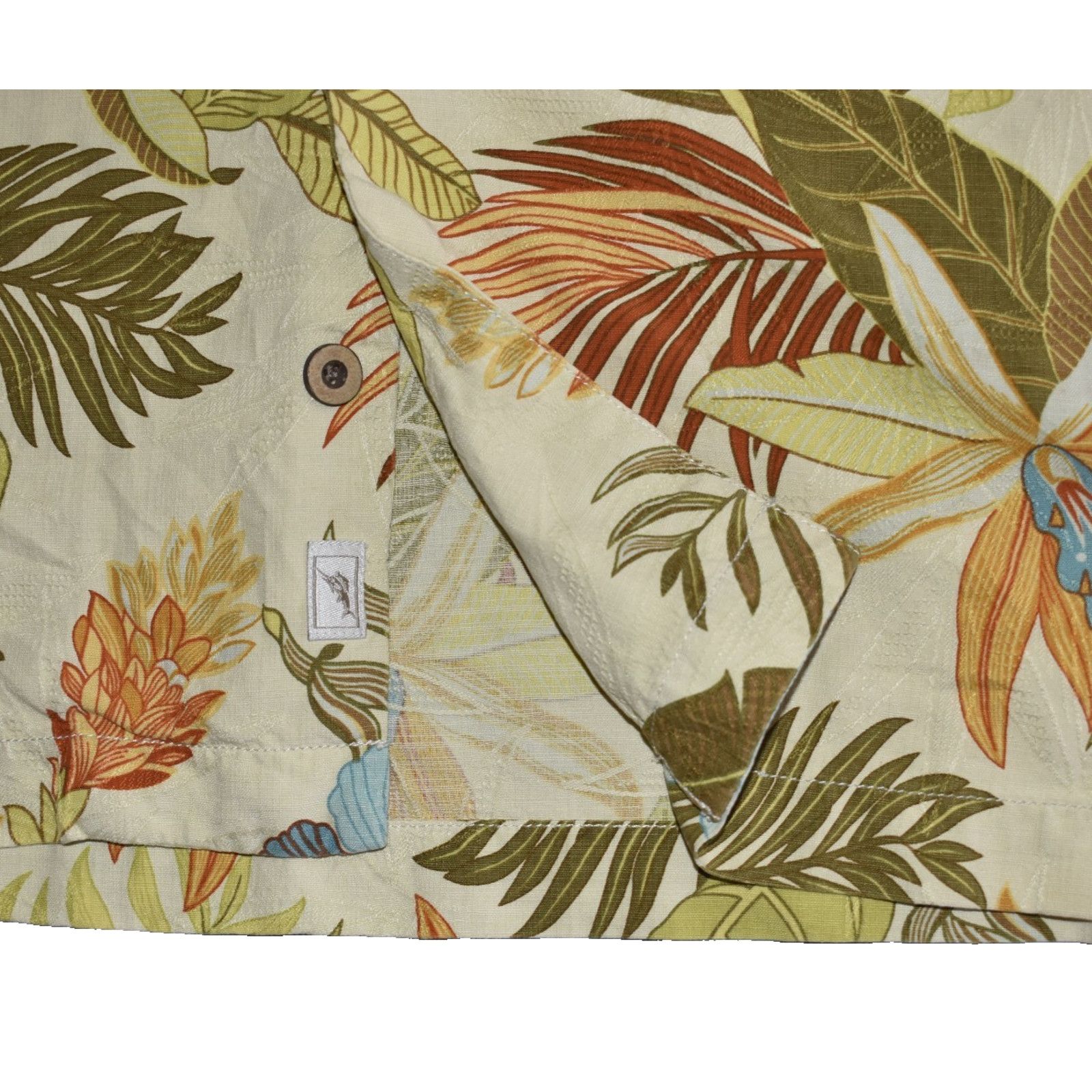 Tommy Bahama NEW TOMMY BAHAMA 100% Silk Hawaiian Short Sleeve Shirt Sz L Size US L / EU 52-54 / 3 - 6 Thumbnail