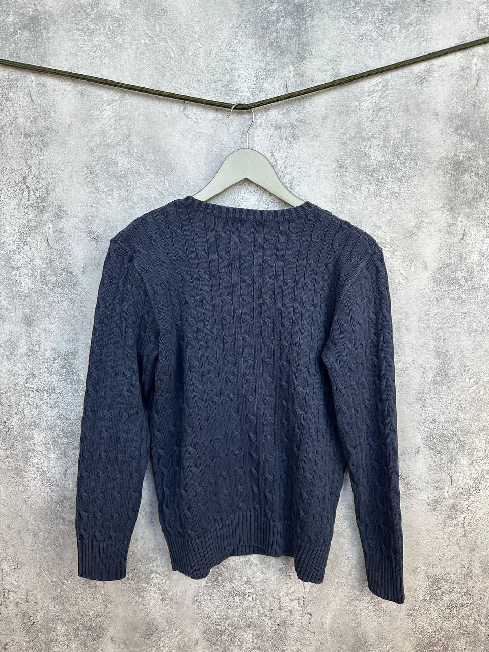 Polo Ralph Lauren Polo Ralph Lauren Cable Knit Sweater Navy Jumper Crew Neck Size XL / US 12-14 / IT 48-50 - 2 Thumbnail