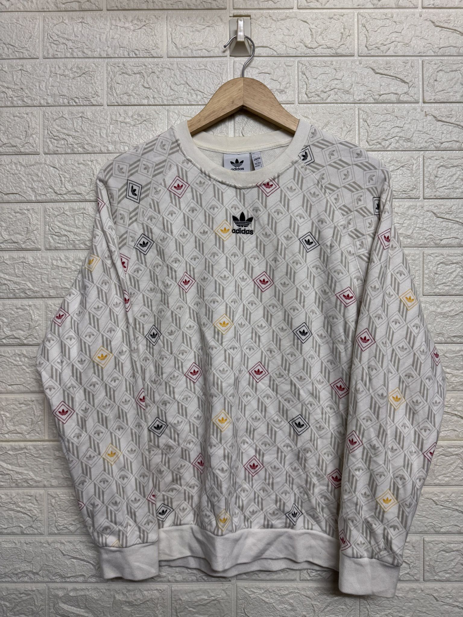 Embroidered ADIDAS Full Print Sweatshirt