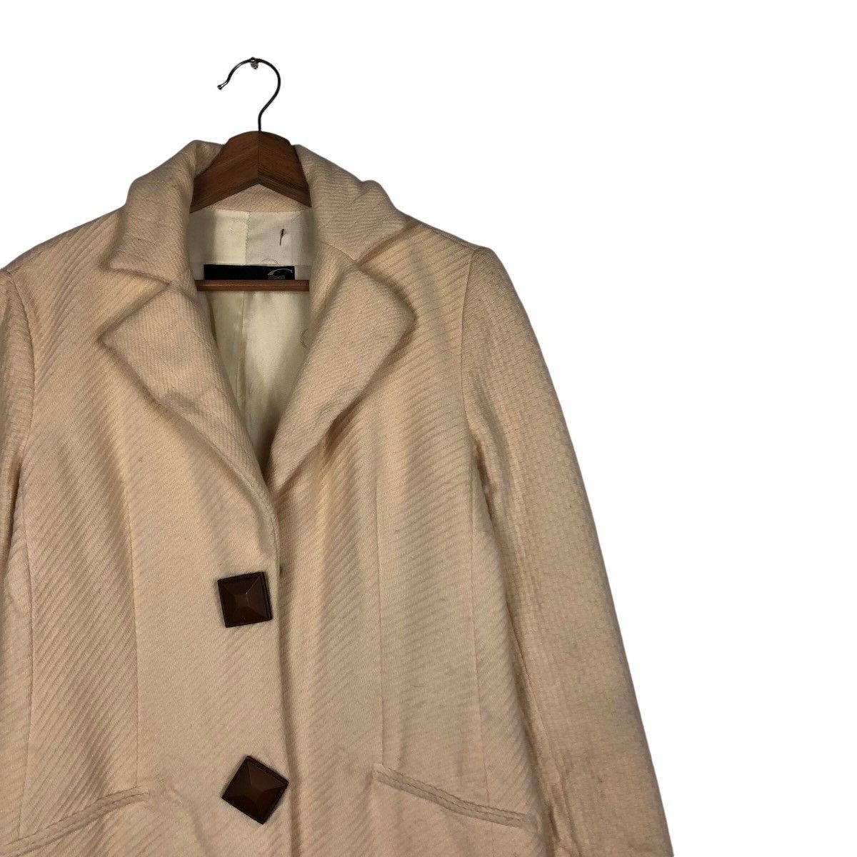 Designer × Just Cavalli 📌Just Cavalli Cream Coats Jacket Size S / US 4 / IT 40 - 7 Thumbnail