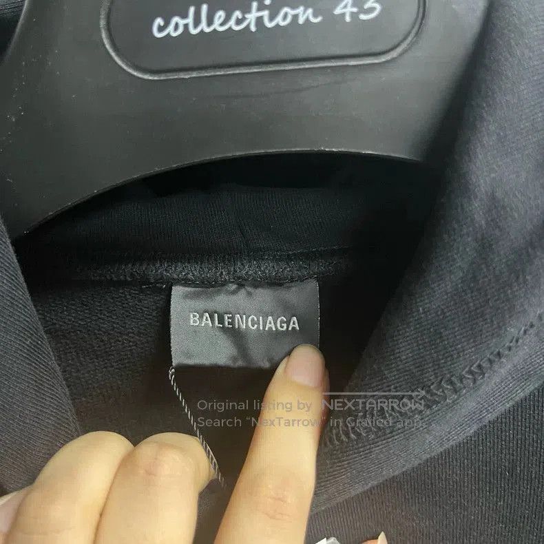 Balenciaga Balenciaga Black Logo Print Hoodie. Size US M / EU 48-50 / 2 - 3 Thumbnail