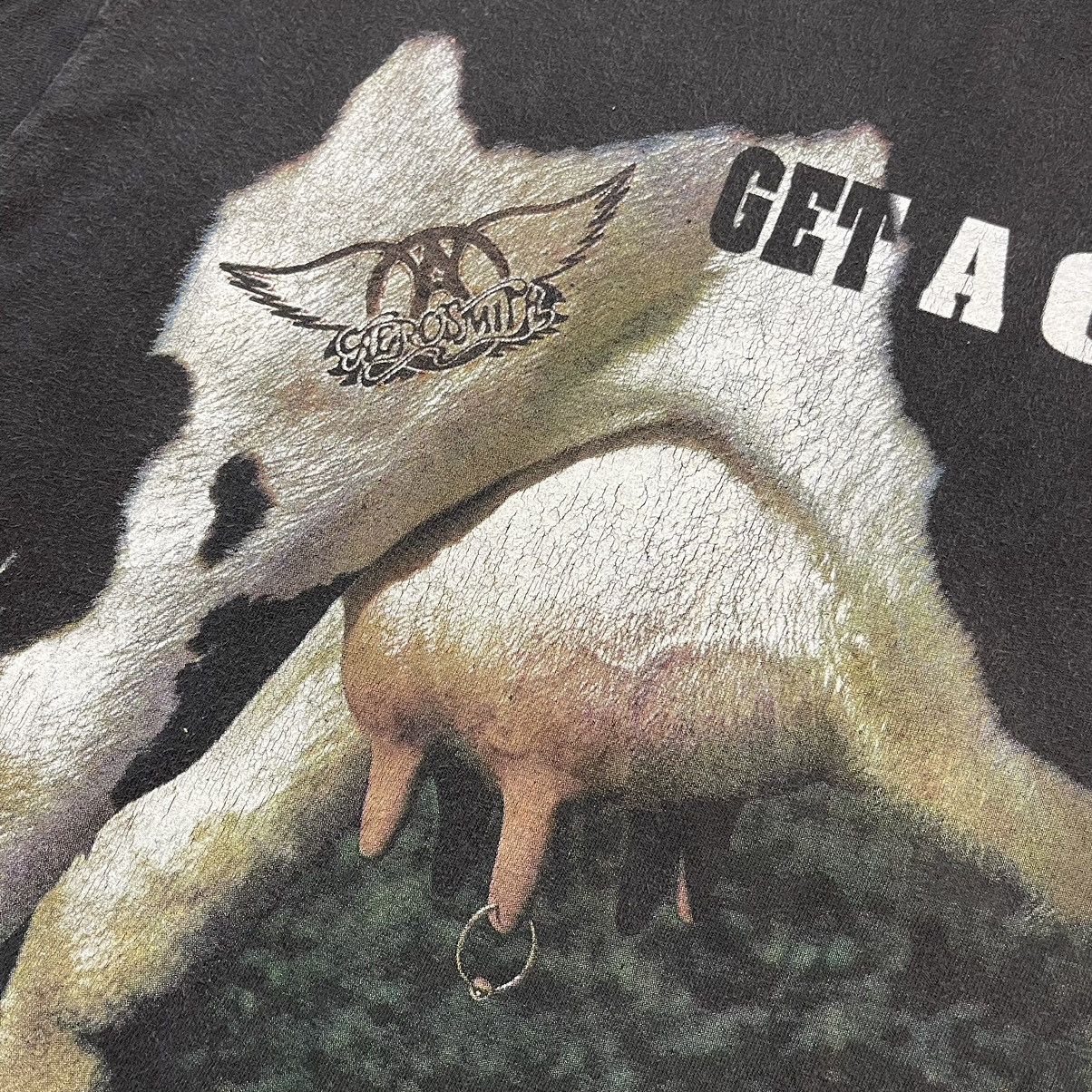 Aerosmith × Band Tees × Vintage AEROSMITH Get A Grip Vintage Band Tees Giant Tag Size US L / EU 52-54 / 3 - 5 Thumbnail