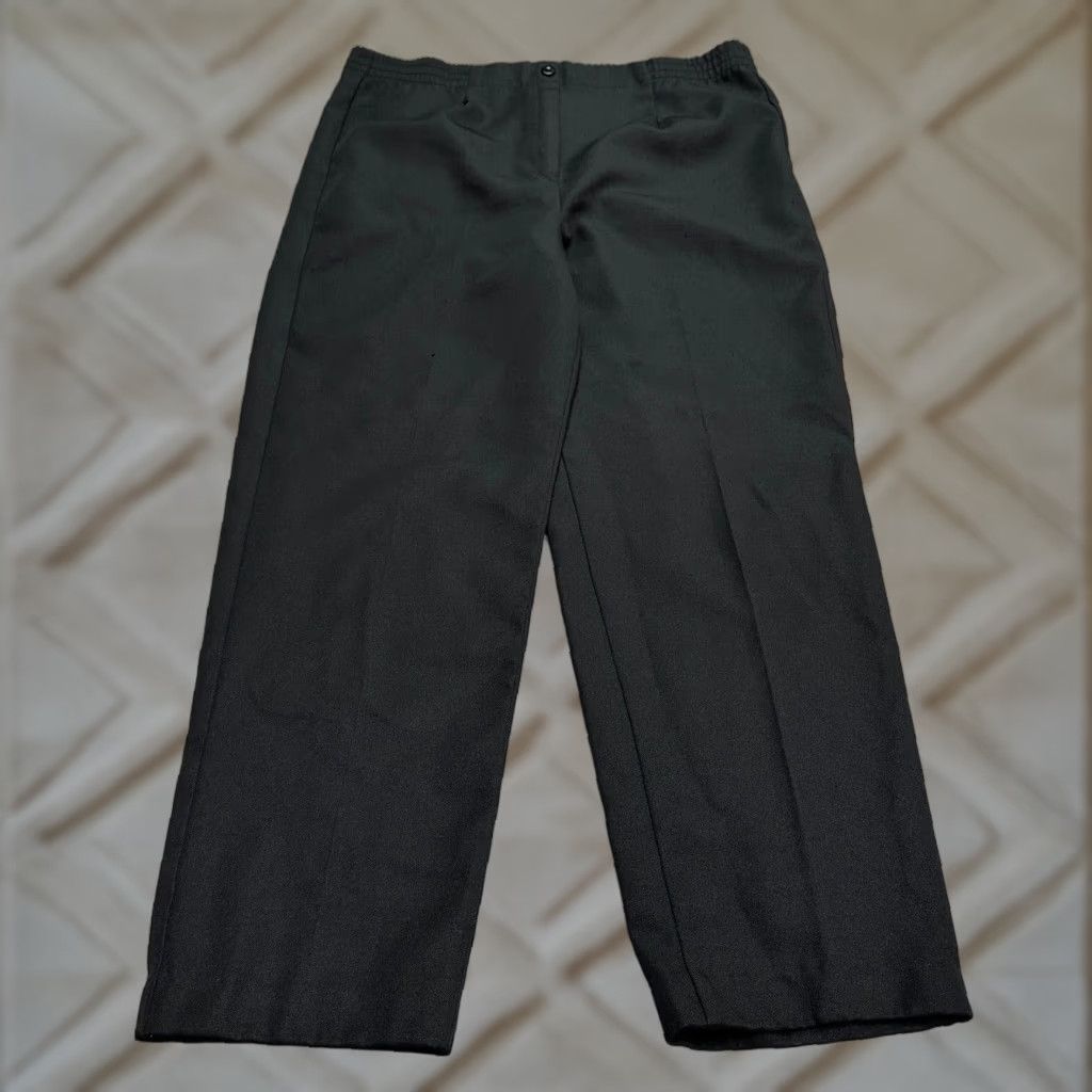 Vintage VINTAGE Bending Easy Black Dress Pants Womens 12 High Rise Straight Leg Pants 36x27.5 Size 34" / US 12 / IT 48 - 1 Thumbnail