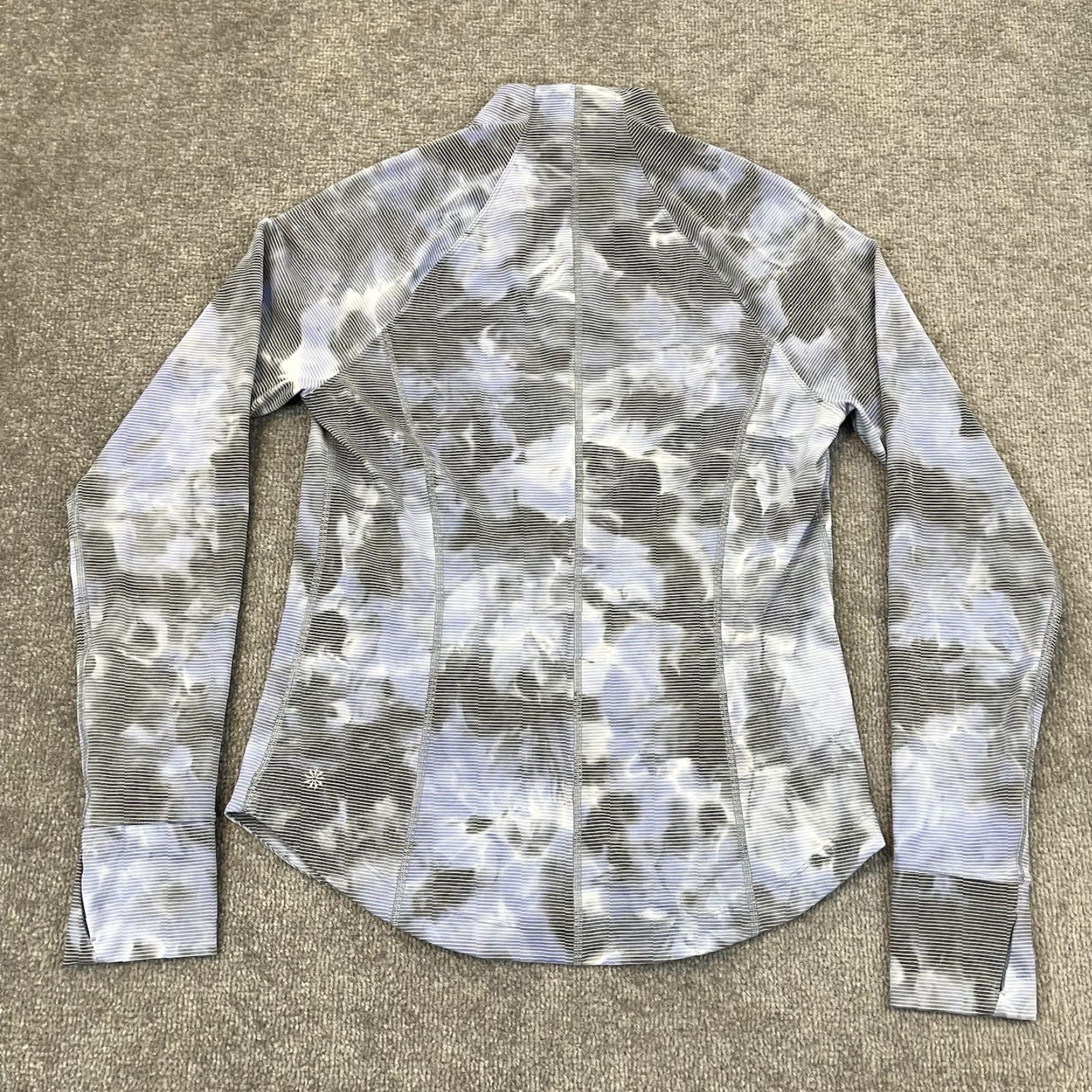 Athleta Athleta Jacket Womens Medium Salutation Jacquard Full Zip Running Tie Dye Stripe Size M / US 6-8 / IT 42-44 - 3 Thumbnail