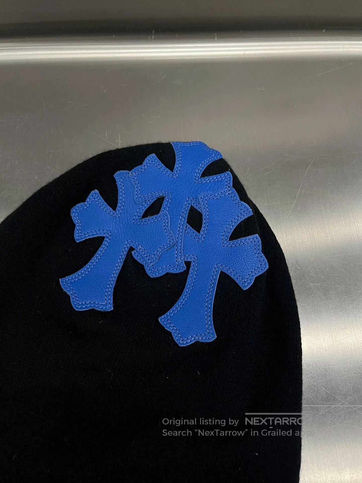 Chrome Hearts Chrome Hearts Blue Cross Patch Beanie & Mask. Size ONE SIZE - 2 Thumbnail