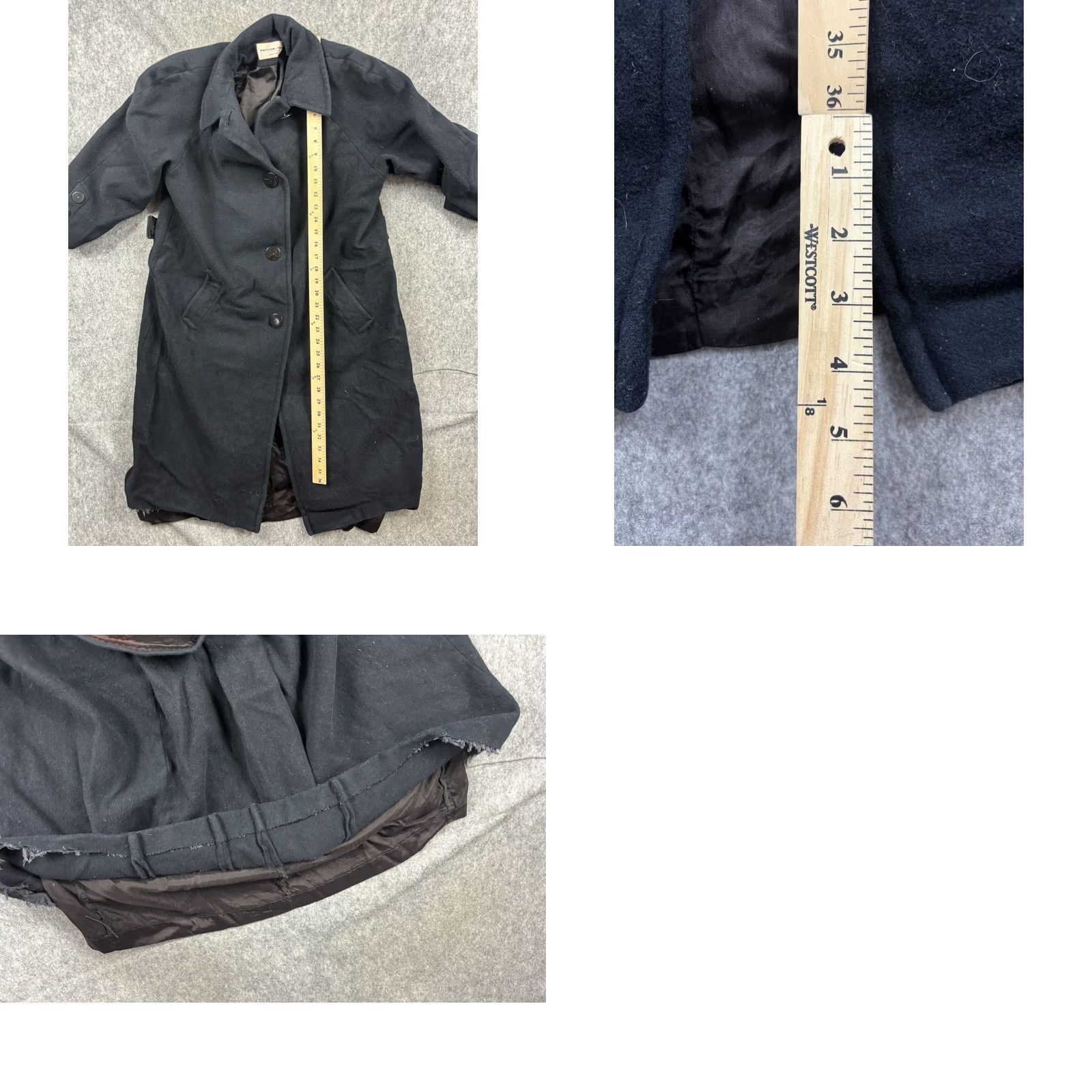 Preston & York VINTAGE Preston & York Women's Peacoat Black Wool Coat Regular Size 10 Lined Button Size L / US 10 / IT 46 - 9 Thumbnail