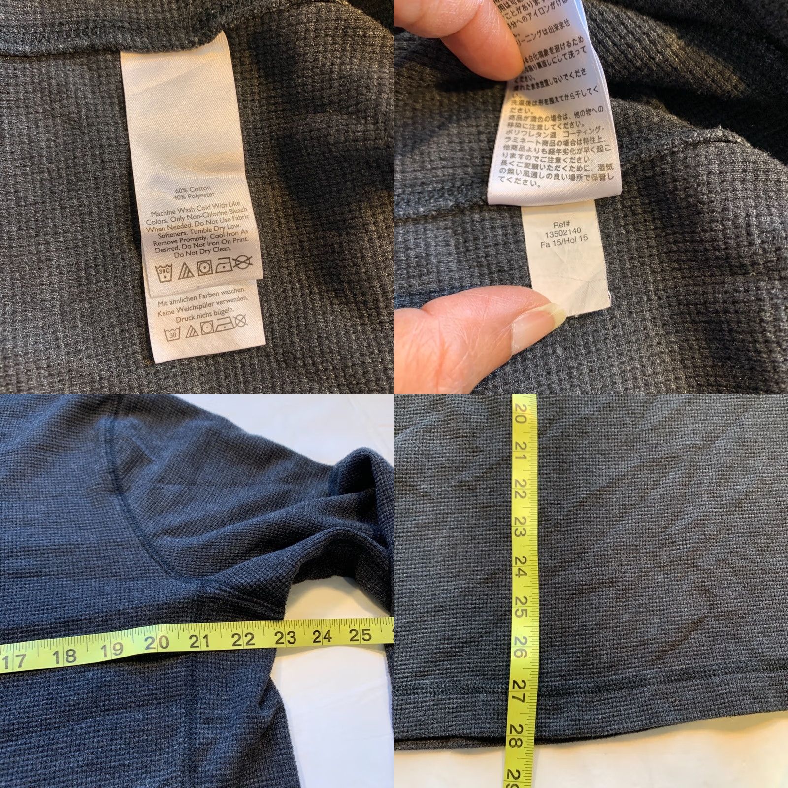 Eddie Bauer Eddie Bauer Outdoor Waffle Knit Thermal Pullover Sweater Crew Neck Gray M EUC Mens Shirt Size US M / EU 48-50 / 2 - 8 Thumbnail