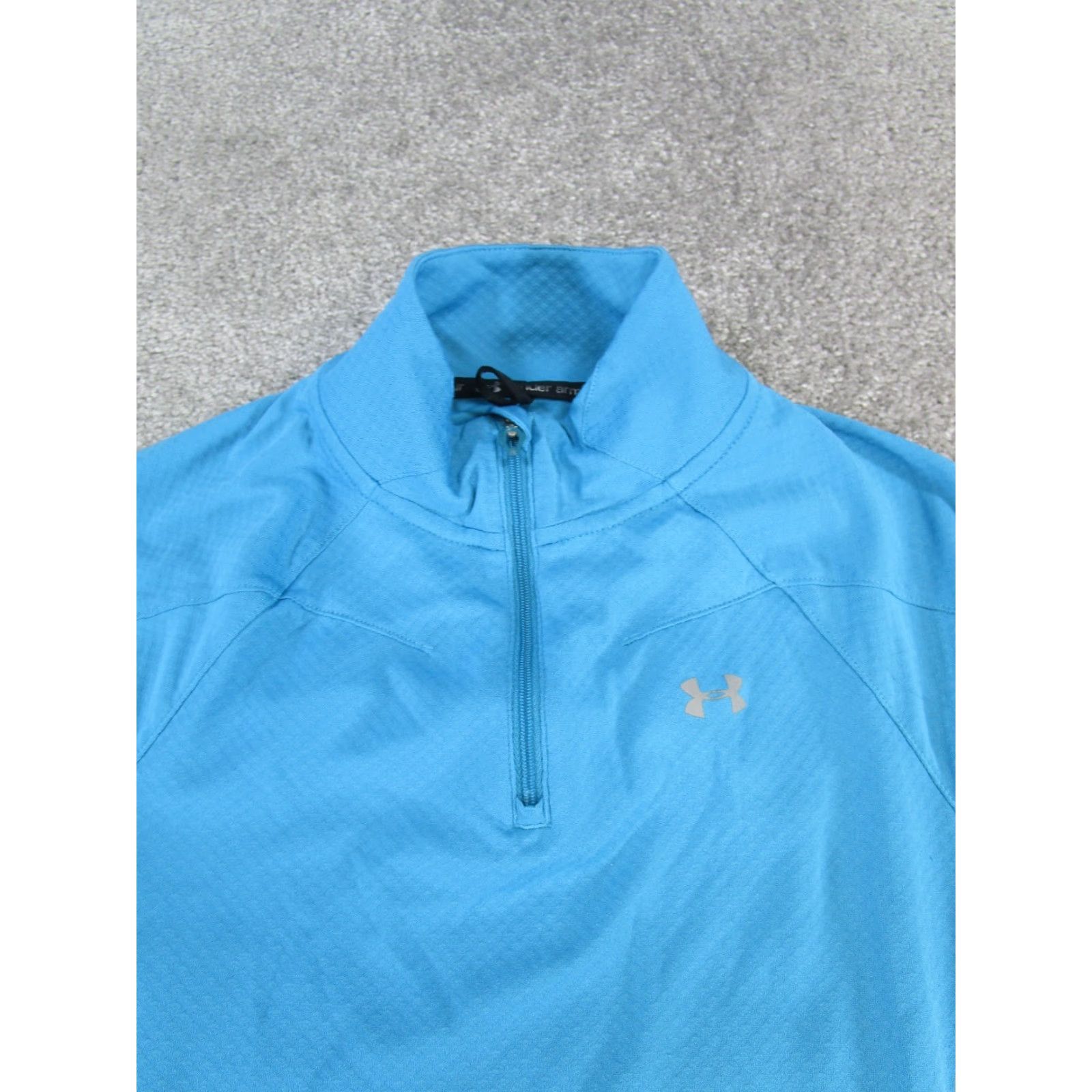 Under Armour Under Armour Sweatshirt Womens Small Blue HeatGear Mock Neck Pullover Activewear Cross Training, Gym & Running Womens Size S / US 4 / IT 40 - 2 Thumbnail