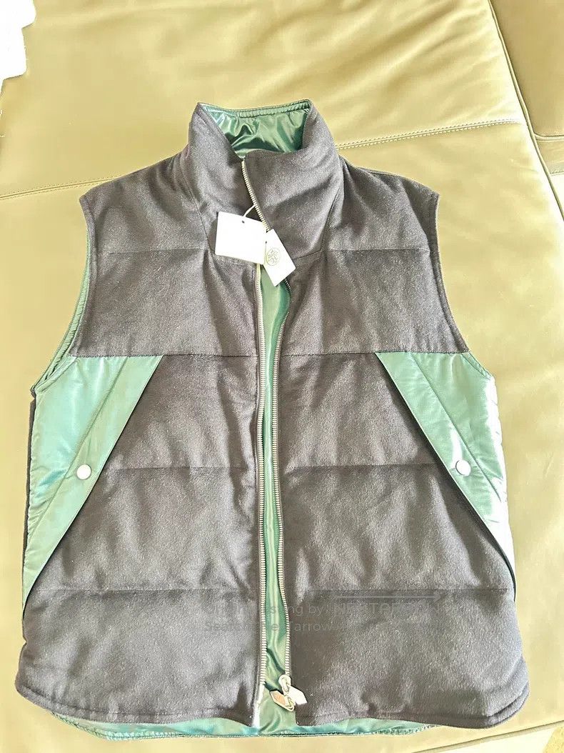 Hermes Hermes Navy Blue 100% Cashmere Puffer Vest Size US M / EU 48-50 / 2 - 1 Thumbnail