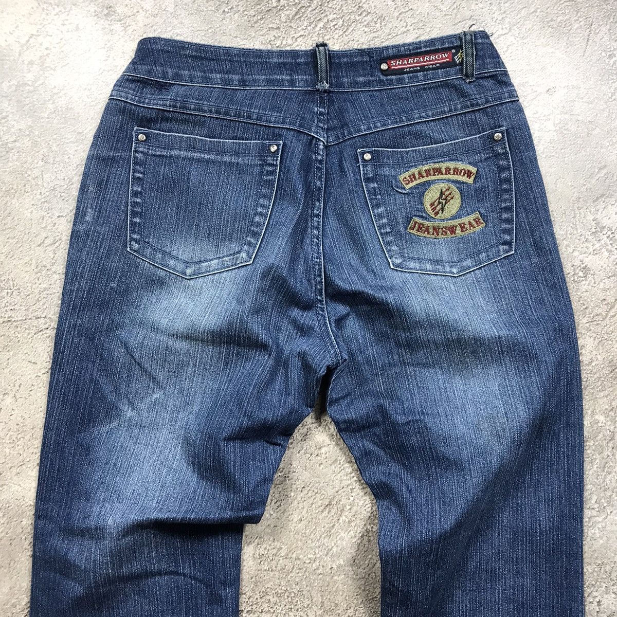 Vintage Vintage 90s Distressed Baggy Wide Leg Jeans Grunge Y2K 27 Size 27" / US 4 / IT 40 - 5 Thumbnail