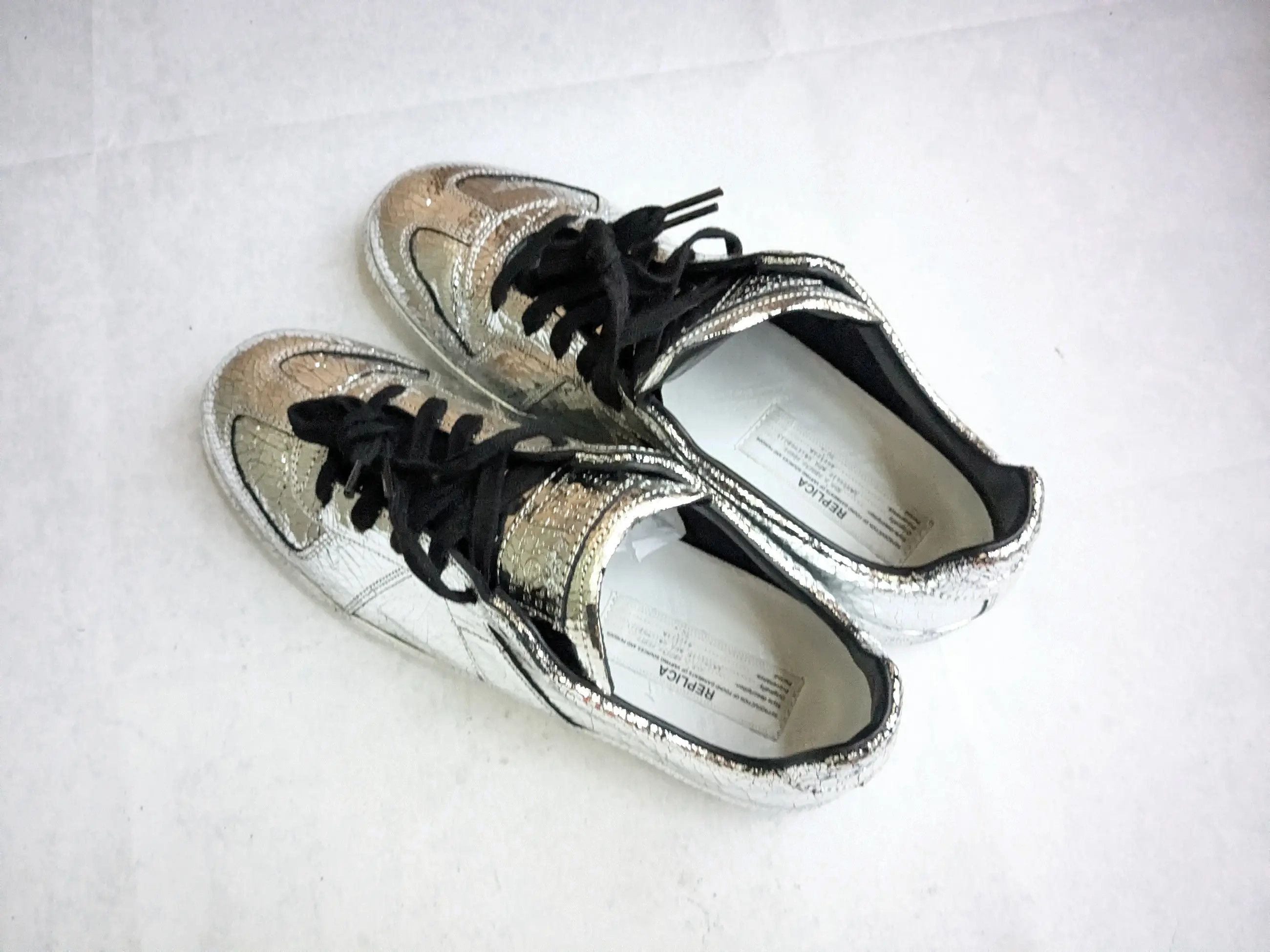Maison Margiela Maison Margiela Replica GAT Silver 10 43 Low Tops Black Size US 10 / EU 43 - 11 Thumbnail