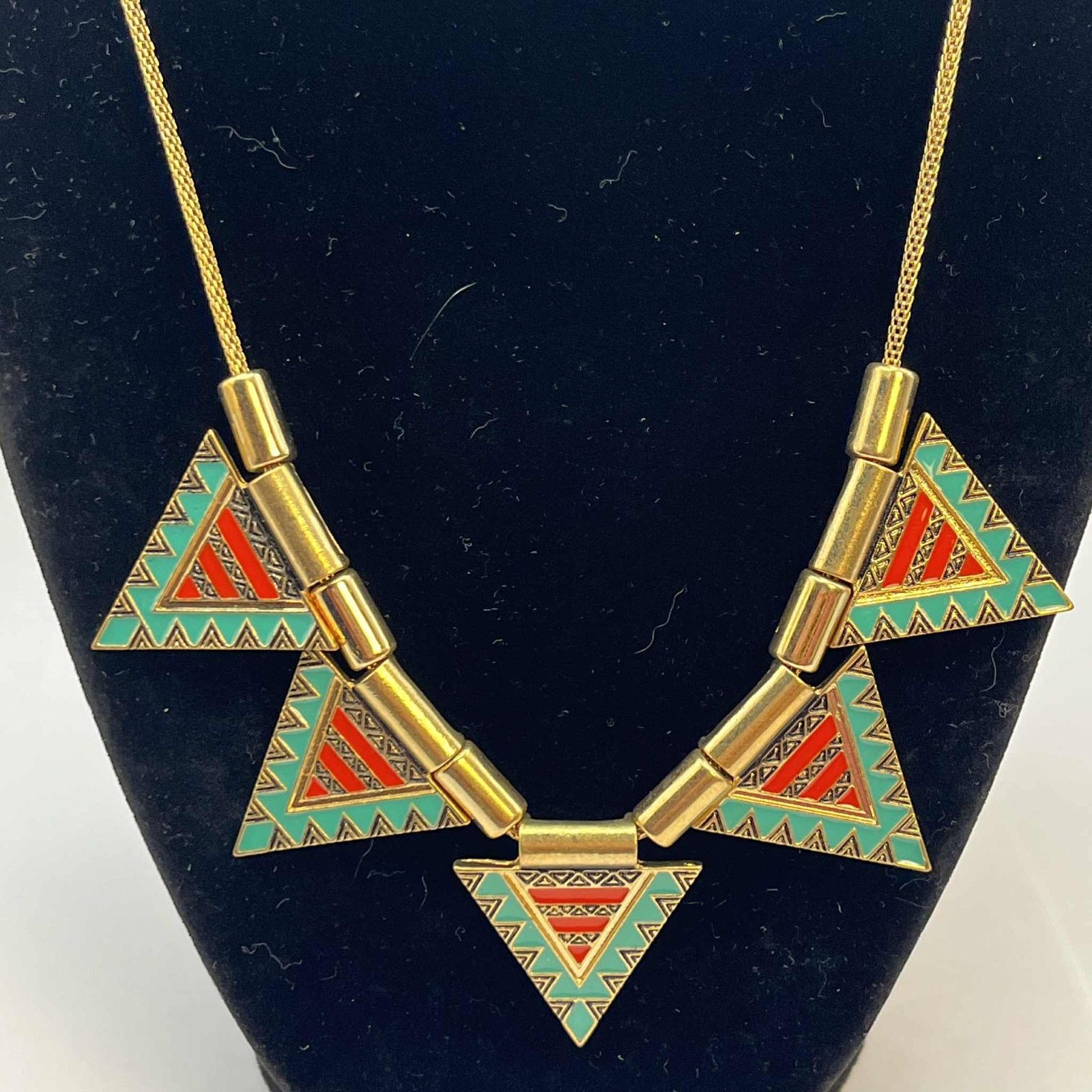 Other Gold & Turquoise Necklace Size ONE SIZE - 2 Thumbnail