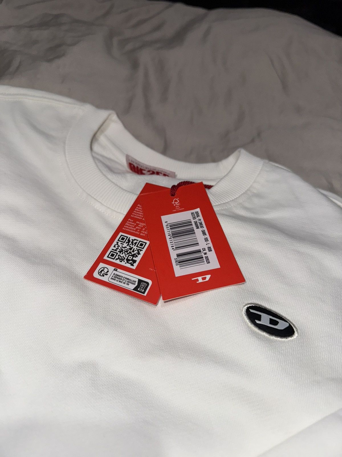 Diesel White Diesel jumper Size US M / EU 48-50 / 2 - 1 Thumbnail