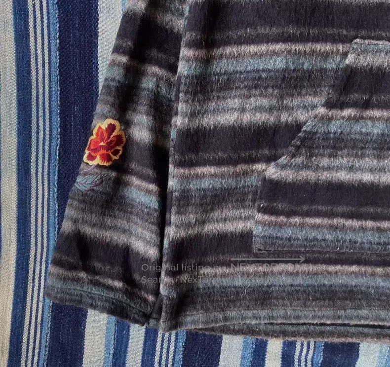 Neighborhood Neighborhood Embroidered Crewneck Wool Sweater Coat Size US XL / EU 56 / 4 - 5 Thumbnail