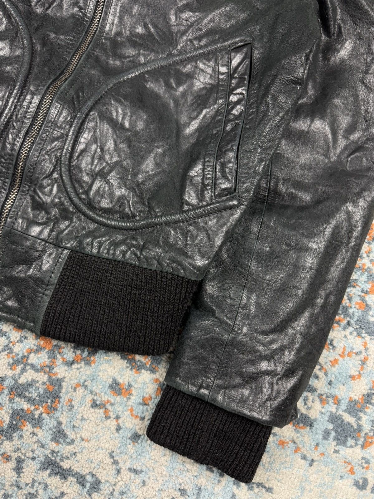 Vintage Vintage 90s hElium real leather bomber biker jacket Size US XS / EU 42 / 0 - 11 Thumbnail