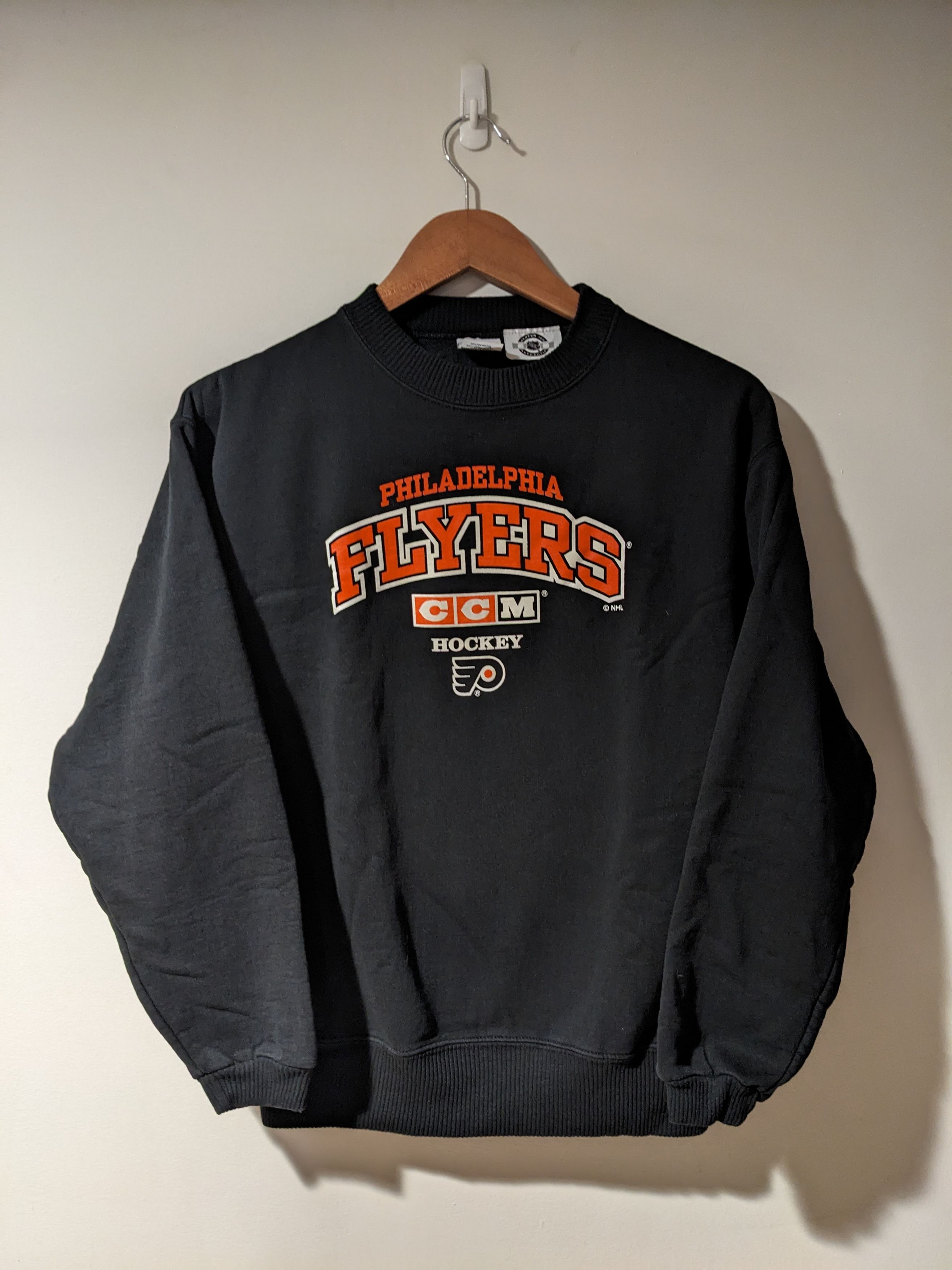 NHL Philadelphia Flyers CCM Hockey Black Youth Medium Sweatshirt Size US M / EU 48-50 / 2 - 1 Thumbnail