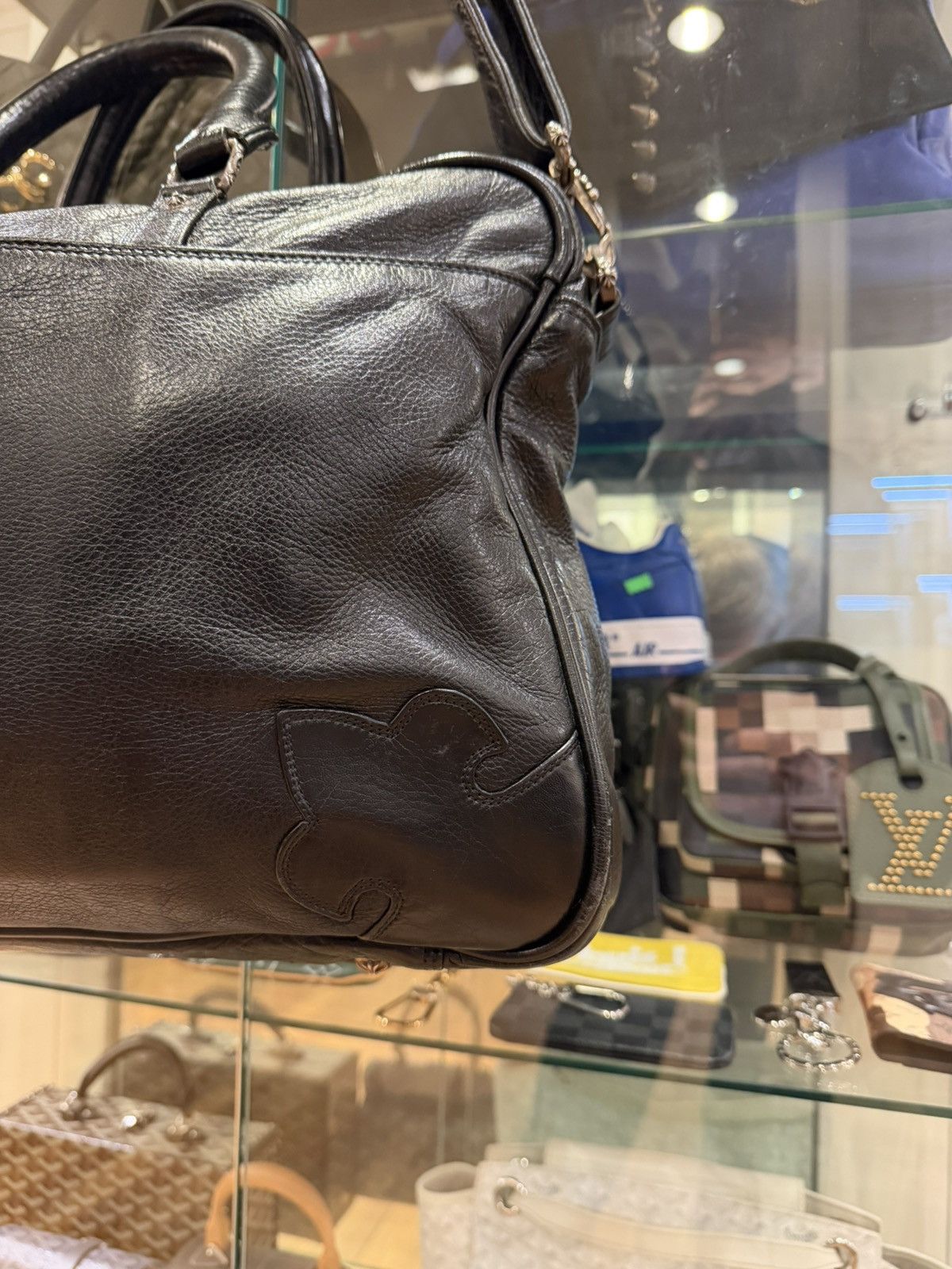 Chrome Hearts Chrome Hearts Black Leather Messenger Laptop Bag Size ONE SIZE - 3 Thumbnail