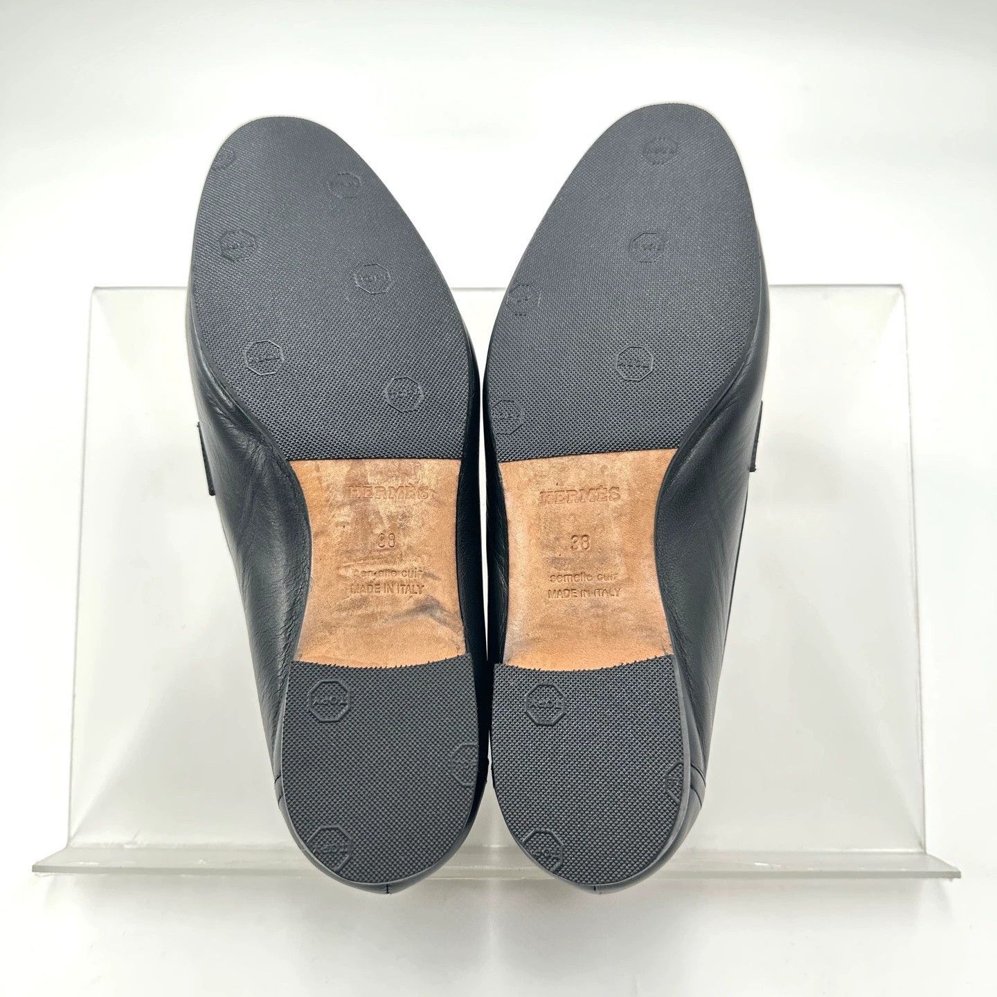 Hermes Hermes black and silver H-buckle loafers Size US 7.5 / IT 37.5 - 5 Thumbnail