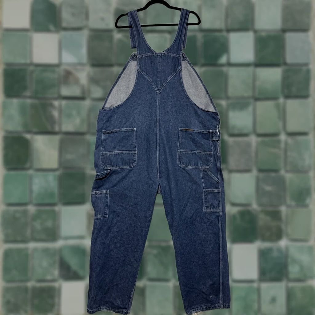 Denime CE Schmidt Bib Overalls Mens 48x28 Blue Denim Jeans 100% Cotton Medium Wash Overalls Buckle Strap Pockets Vintage No Size US 32 / EU 48 - 1 Thumbnail