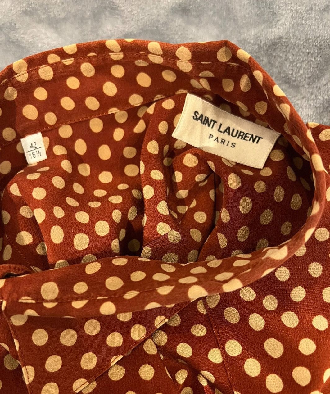 Saint Laurent Paris Saint Laurent size 42 polka-dot shirt Size US M / EU 48-50 / 2 - 6 Thumbnail
