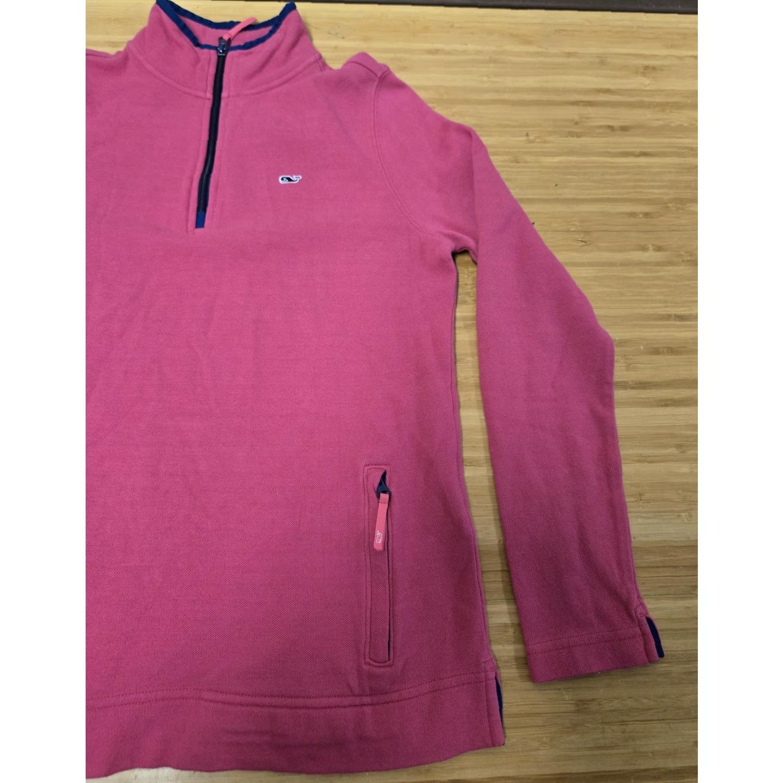 Vineyard Vines VINEYARD VINES Pullover Womens XS Pink Performance Quarter Zip Whale Logo Top Size XS / US 0-2 / IT 36-38 - 2 Thumbnail