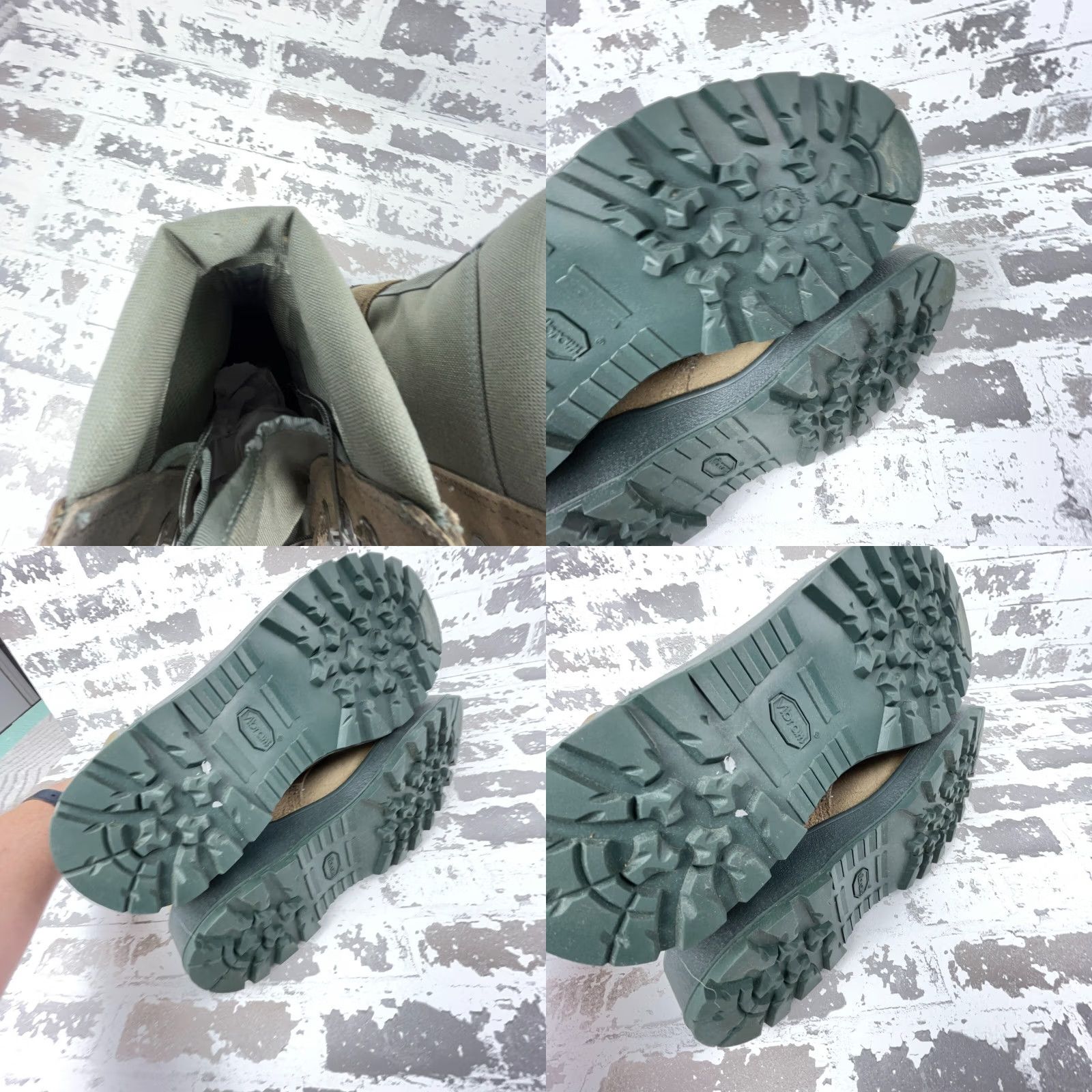 Vibram VINTAGE Army Military Sage Green Combat Boots Mens Size 15.5 R Vibram UFCW USA Boots Size US 15 / EU 48 - 8 Thumbnail