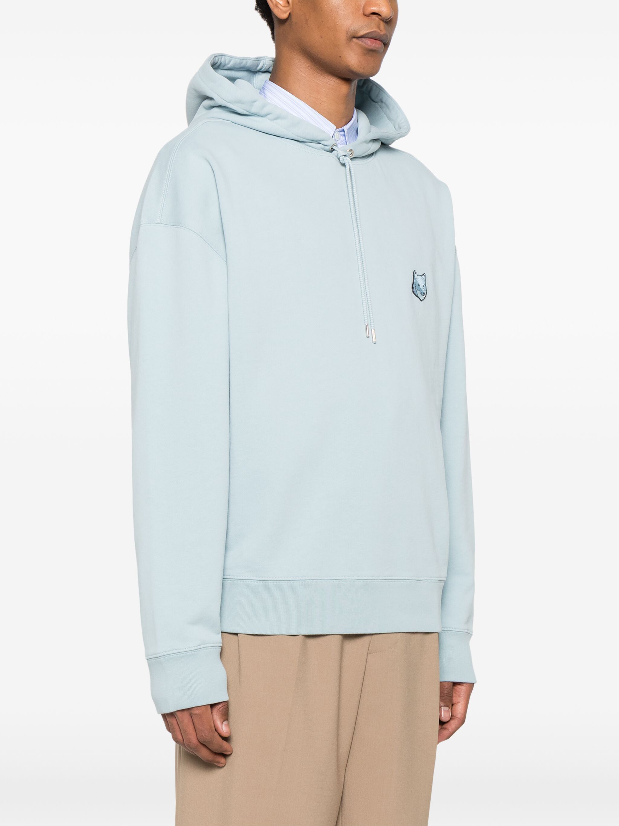 Maison Kitsune o1s22i1n1124 Bold Fox Head Hoodie in Light Blue Size US S / EU 44-46 / 1 - 3 Thumbnail