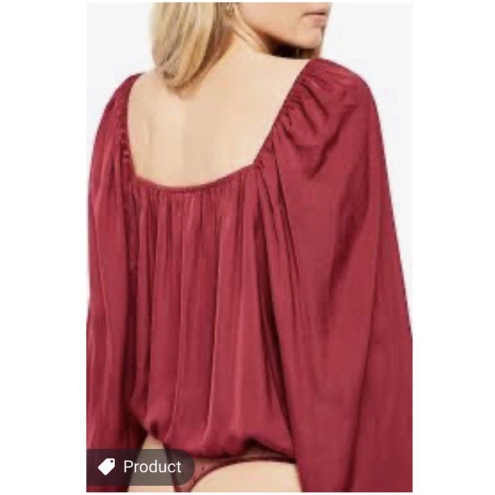 Free People NWT $68 New Free People Another Round Pomegranate Wine Top Size M / US 6-8 / IT 42-44 - 9 Thumbnail