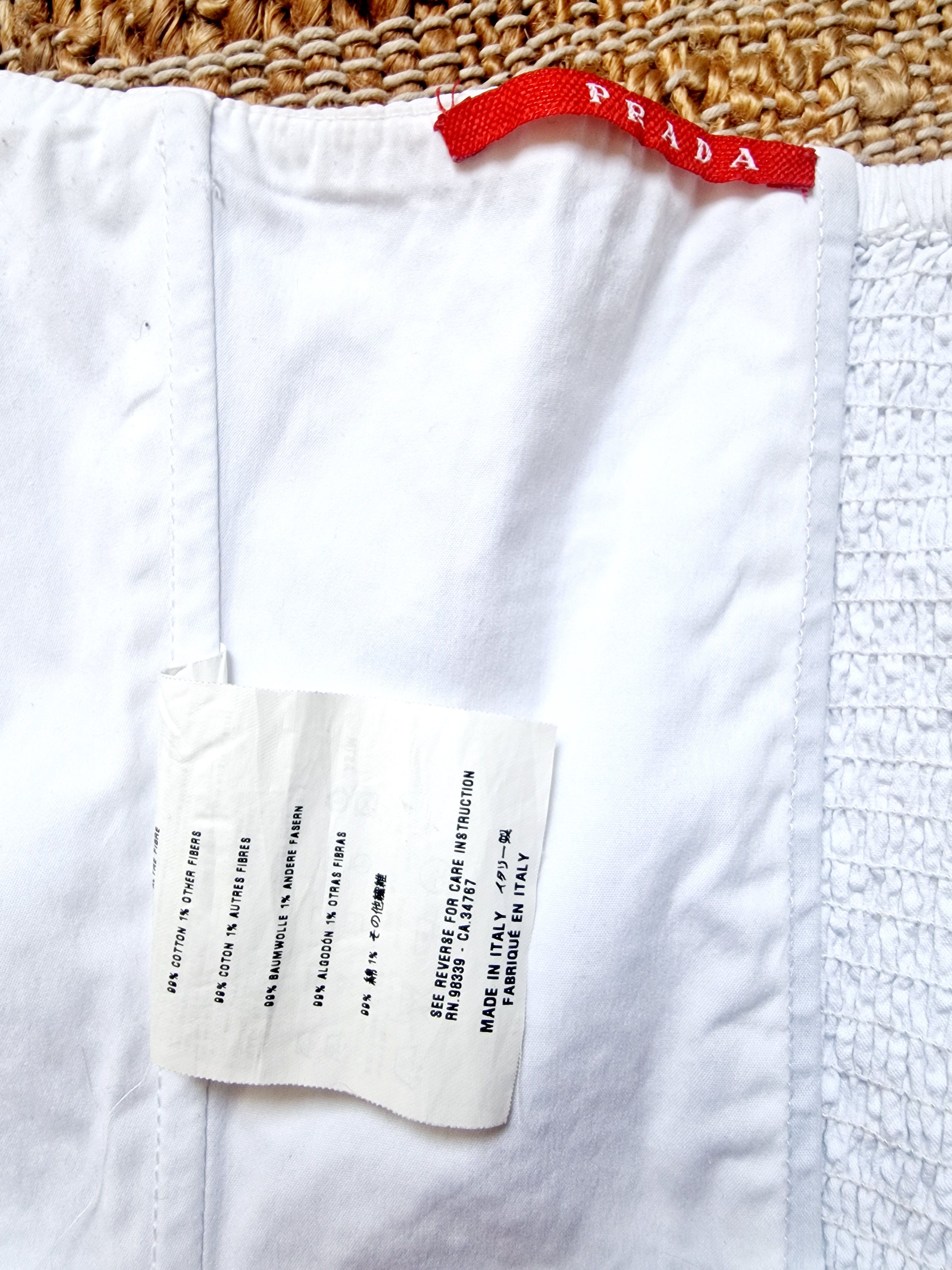 Prada Prada White Sport Vintage 80s Large Top Tee Corset Bustier Size L / US 10 / IT 46 - 7 Thumbnail