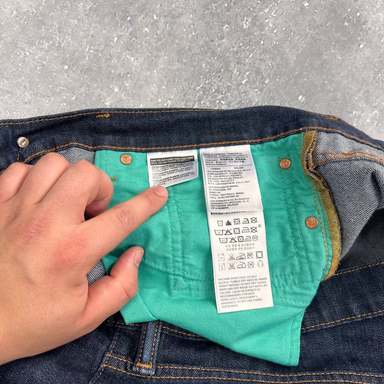 Levi's Levis 522 Commuter Slim Tapered Reflective Selvedge Jeans Size US 36 / EU 52 - 14 Thumbnail