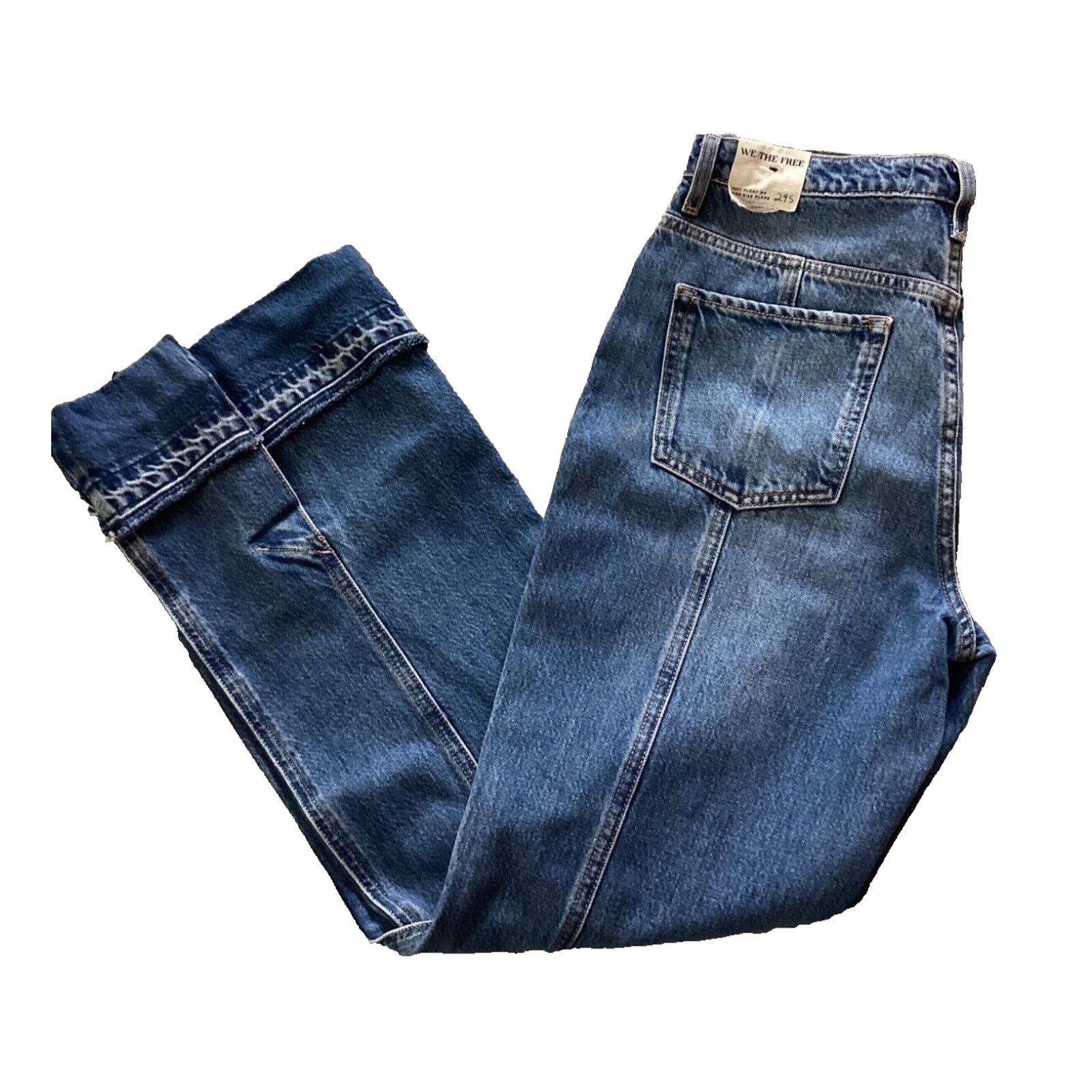 Free People FREE PEOPLE JUST FLOAT ON 295 HIGH RISE CUFFED FLARE JEANS Size 30" / US 8 / IT 44 - 1 Thumbnail