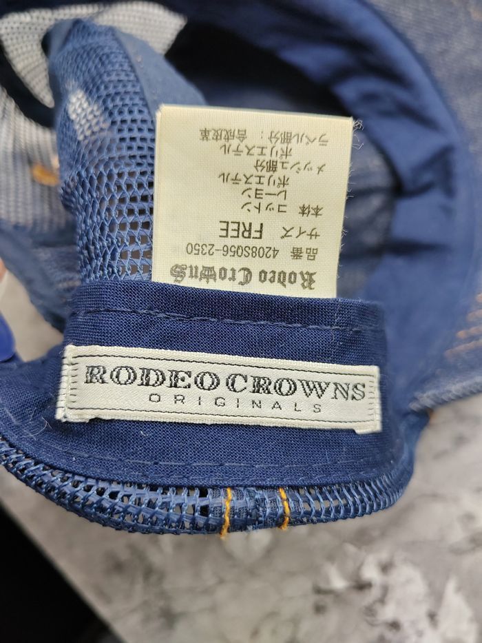 Japanese Brand Vintage Rodeo Crowns Denim Trucker Cap Hat Size ONE SIZE - 6 Thumbnail
