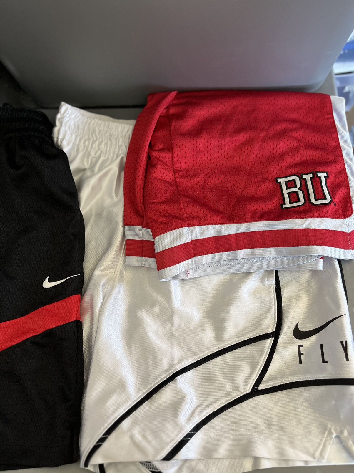 Nike 3 nike shorts bundle sm boston university colosseum y2k whit Size US 30 / EU 46 - 1 Thumbnail