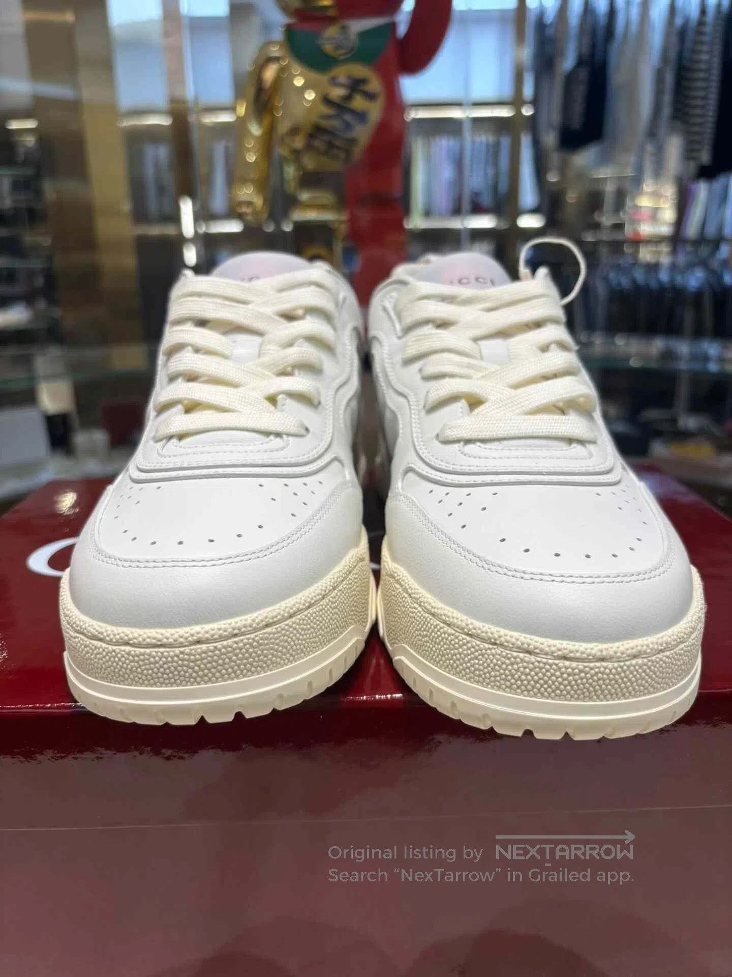 Gucci Gucci Red Green Stripe White Sneakers. Size US 9 / EU 42 - 5 Thumbnail