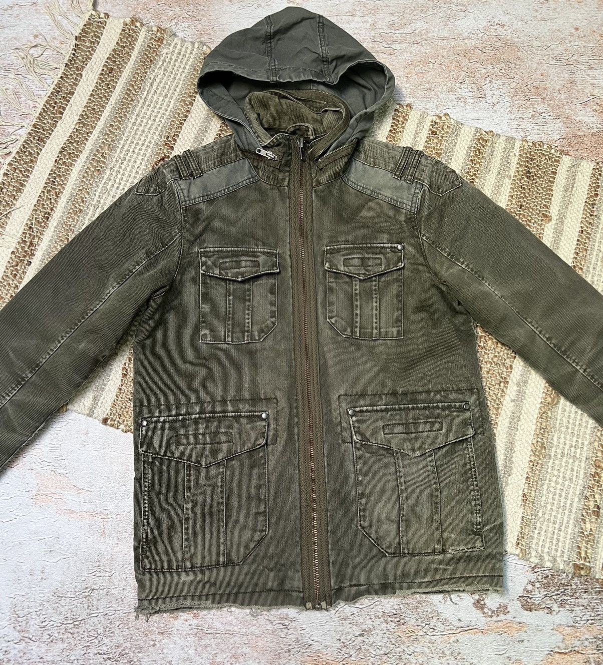 Japanese Brand × Le Grande Bleu (L.G.B.) Vintage Japanese distressed washed military jacket Size US S / EU 44-46 / 1 - 2 Thumbnail