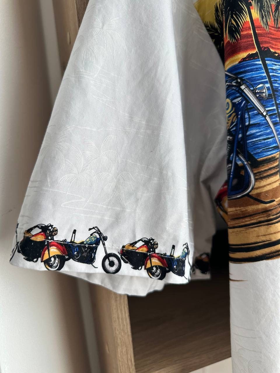 Japanese Brand × Vintage Vintage Ky’s Aloha Hawaiian Motorcycle White Shirt Size US XXL / EU 58 / 5 - 9 Thumbnail