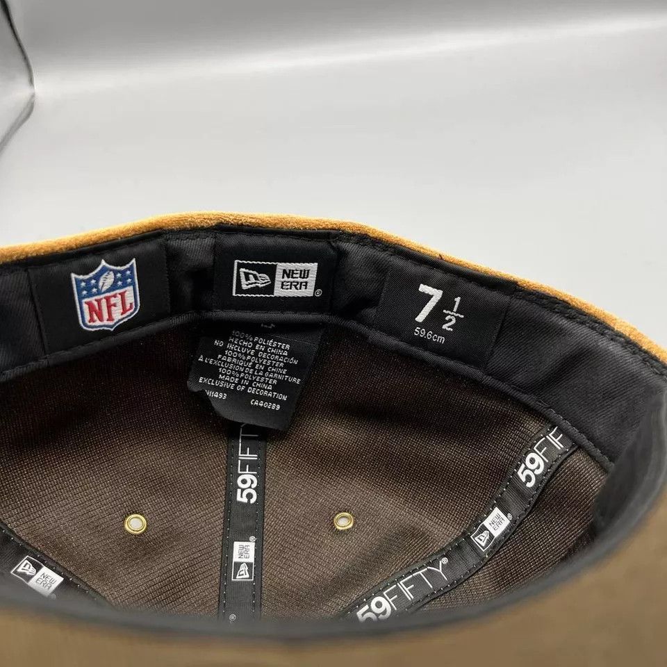 New Era Las Vegas Raiders Hat Men 7 1/2 Suede 59Fifty New Era Fitted Size ONE SIZE - 4 Thumbnail