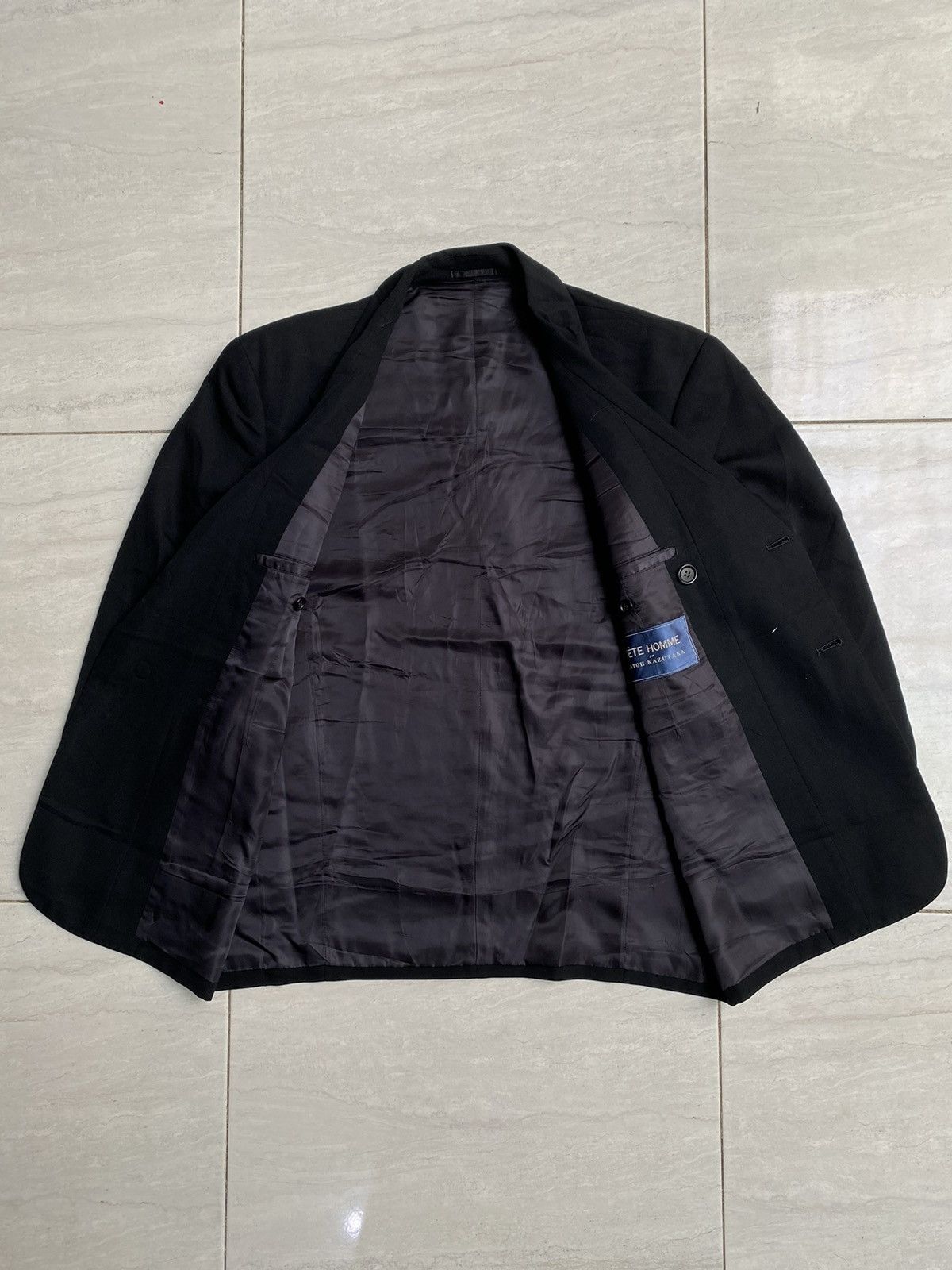Tete Homme TETE HOMME Black Suit Size 54L - 2 Thumbnail
