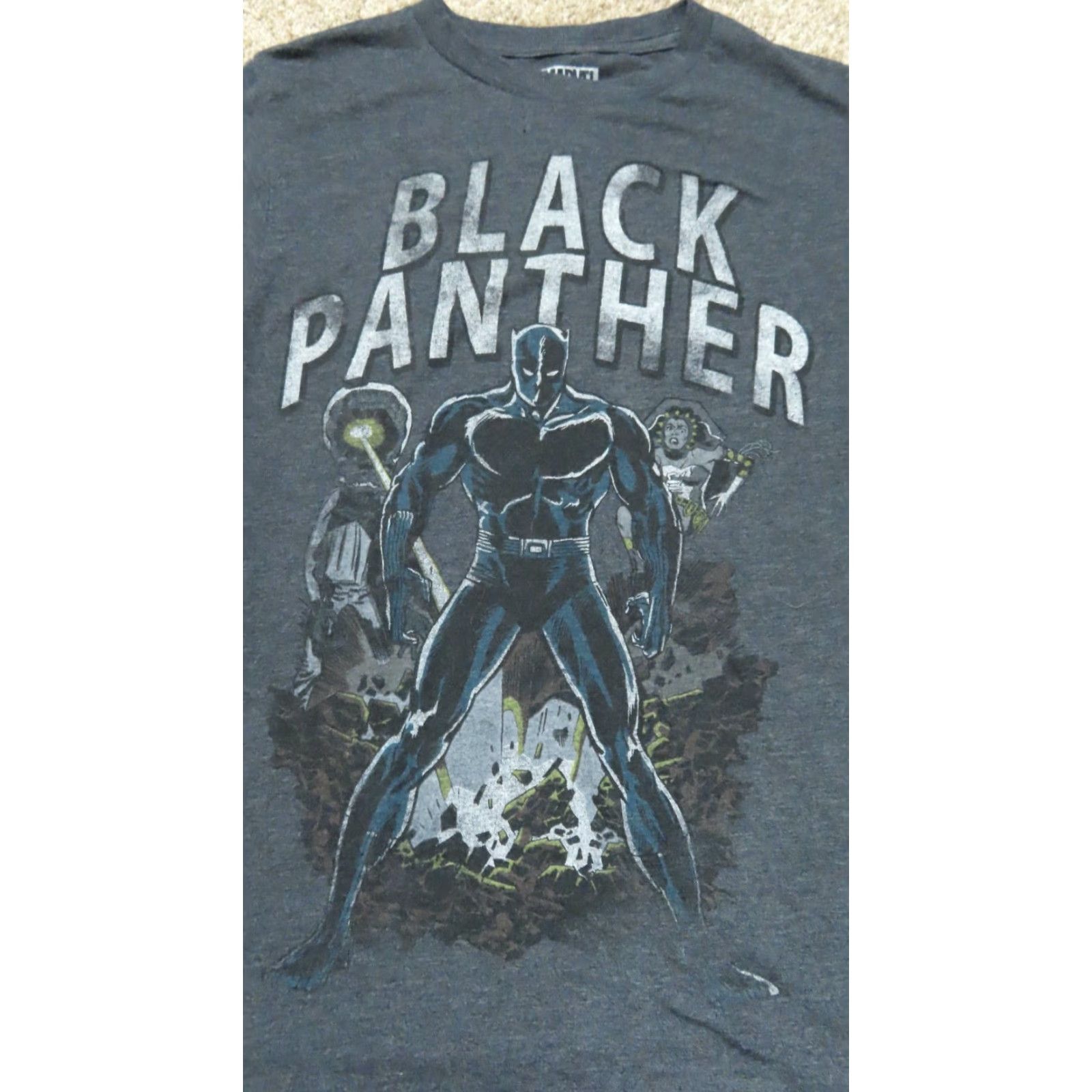 Vintage Marvel Black Panther T-Shirt Men Small Black Crew Neck Short Sleeve 100% Cotton Marvel Universe 60s? Size US S / EU 44-46 / 1 - 2 Thumbnail