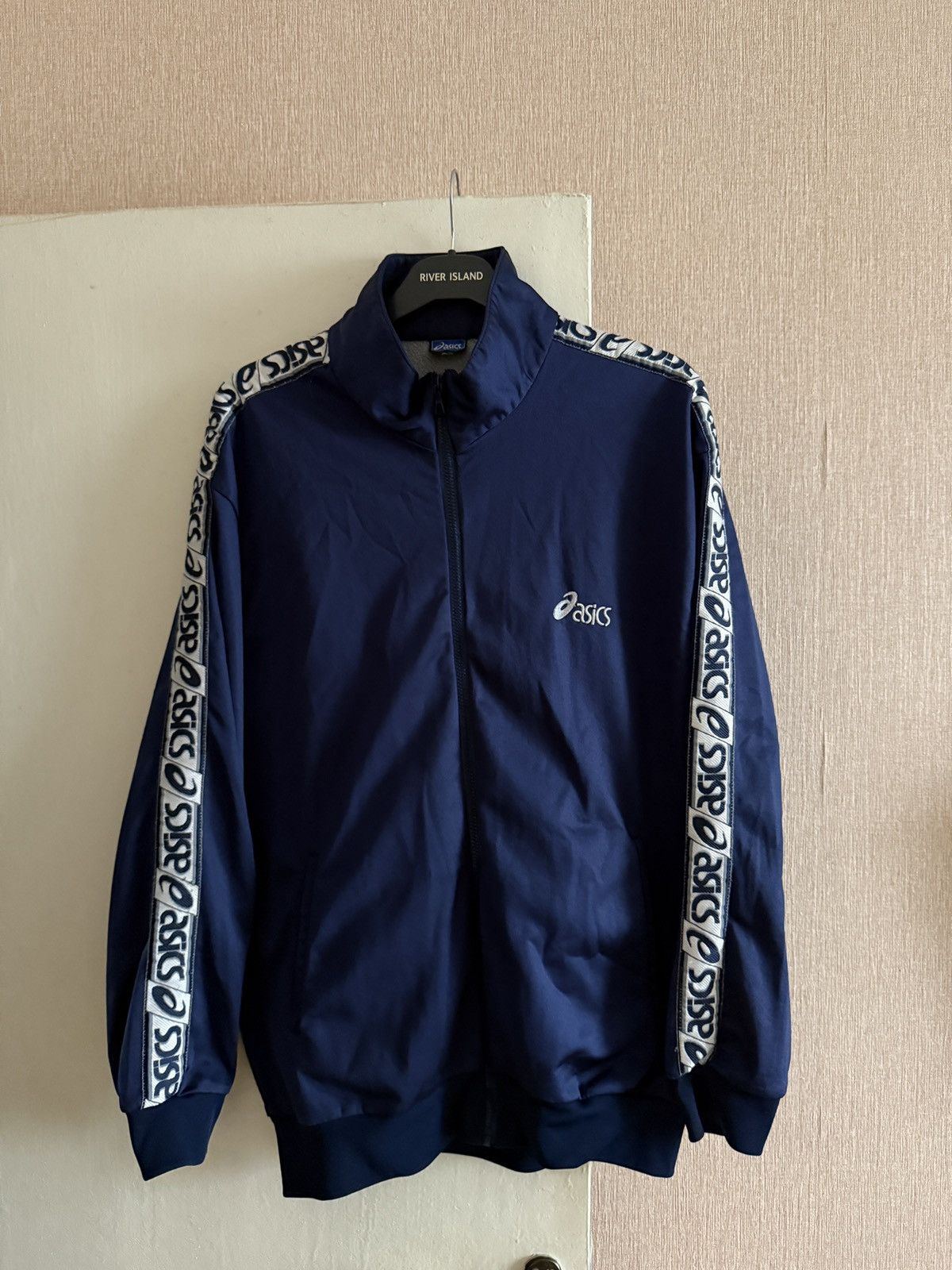 Asics Vintage Asics Spell Out Tape Track Jacket Size US L / EU 52-54 / 3 - 1 Thumbnail