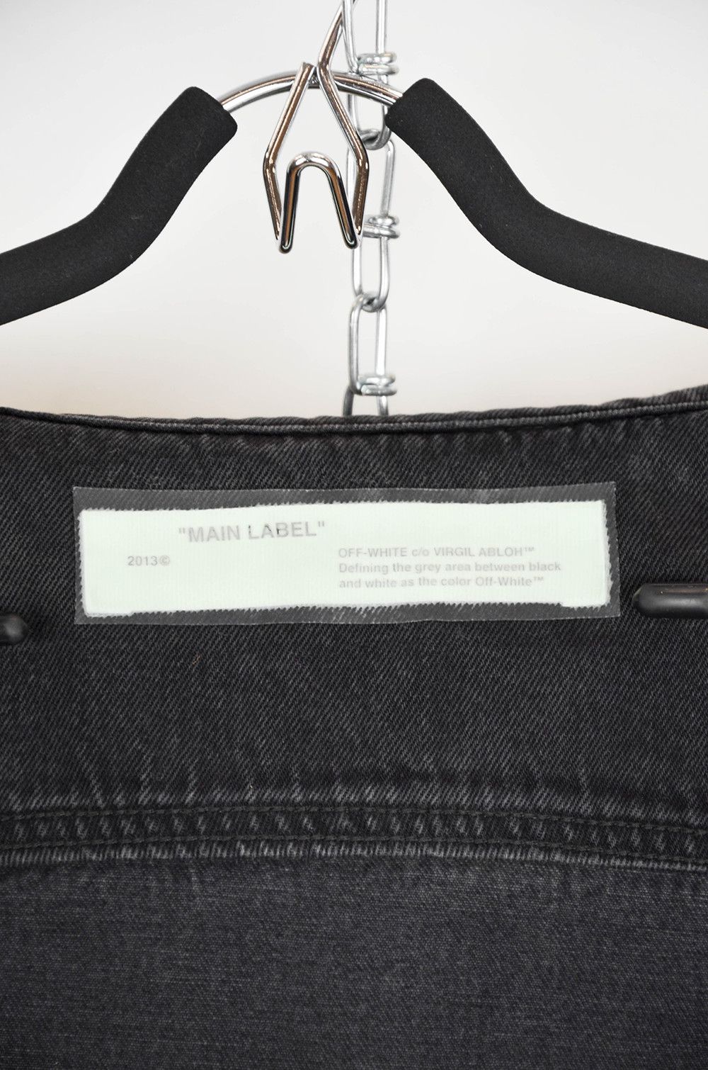 Off-White × Virgil Abloh Off-White Fire Line Do Not Cross Denim Jacket – L Size US L / EU 52-54 / 3 - 16 Thumbnail